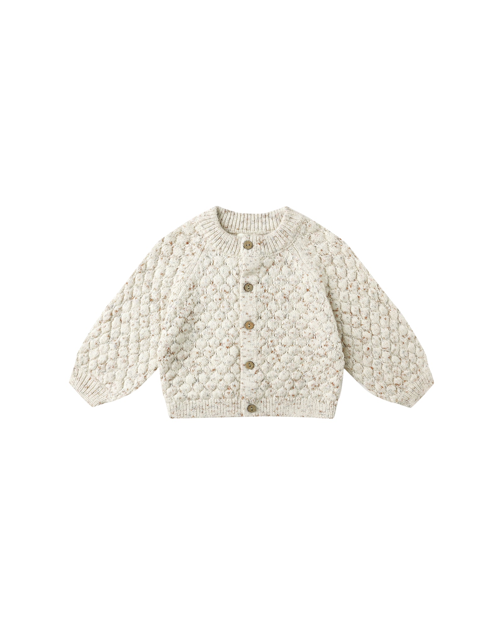 Quincy Mae Bubble Knit Cardigan | Natural Confetti