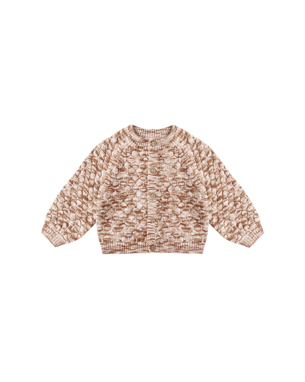 Quincy Mae Bubble Knit Cardigan | Rose Speckle