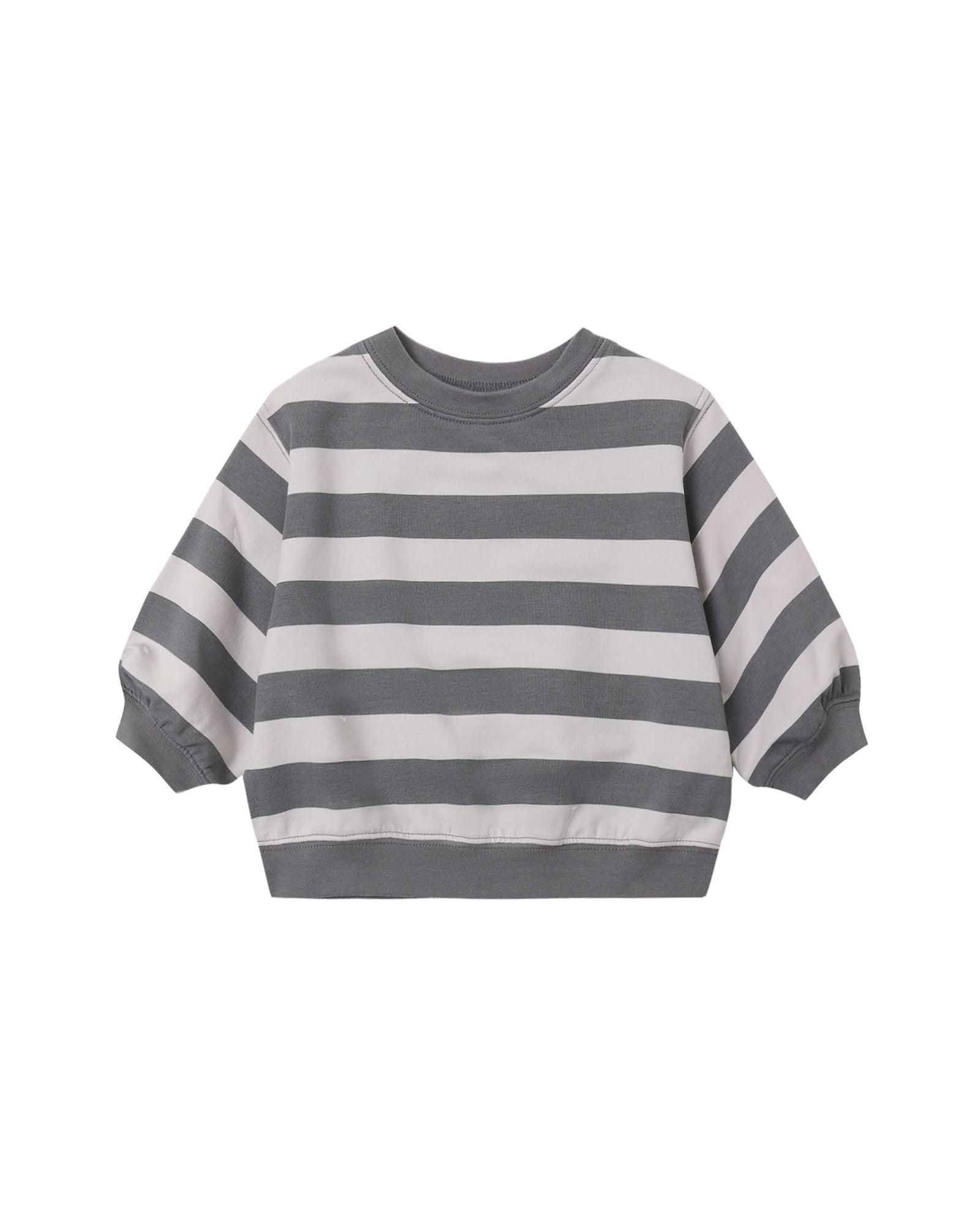 Quincy Mae Oversized Crew Sweatshirt | Midnight Stripe