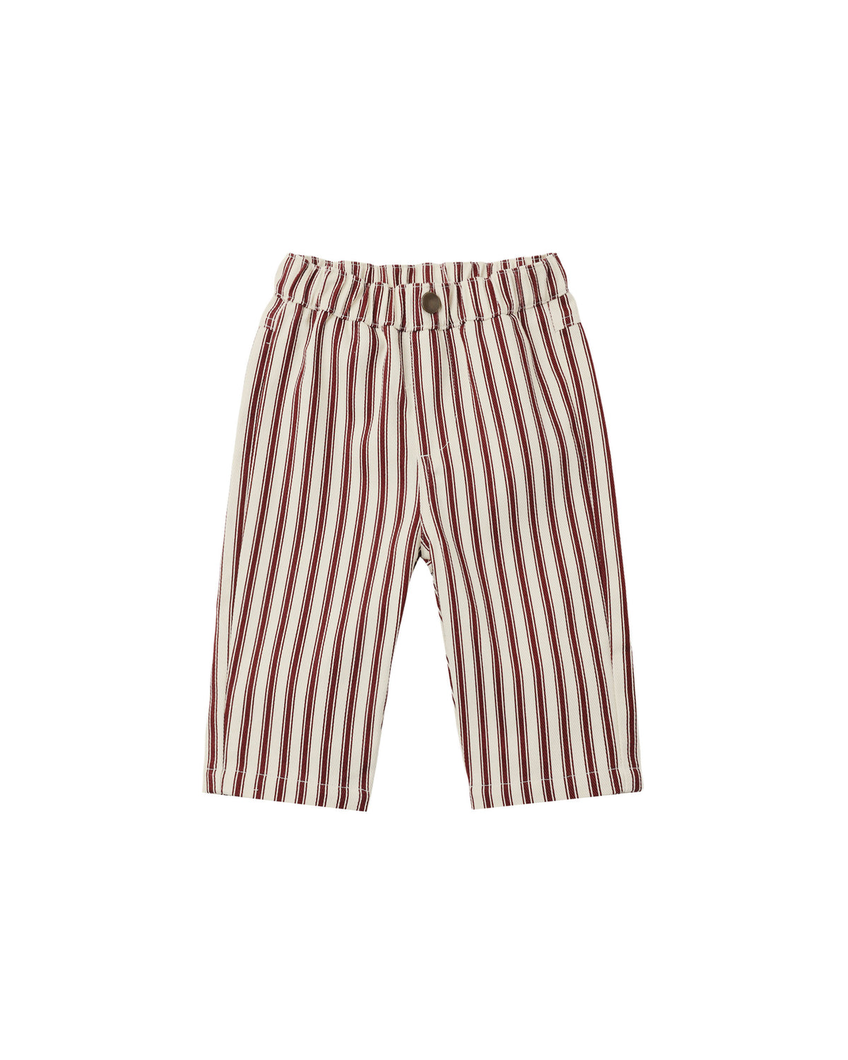 Quincy Mae Grayson Pant | Black Cherry Pinstripe