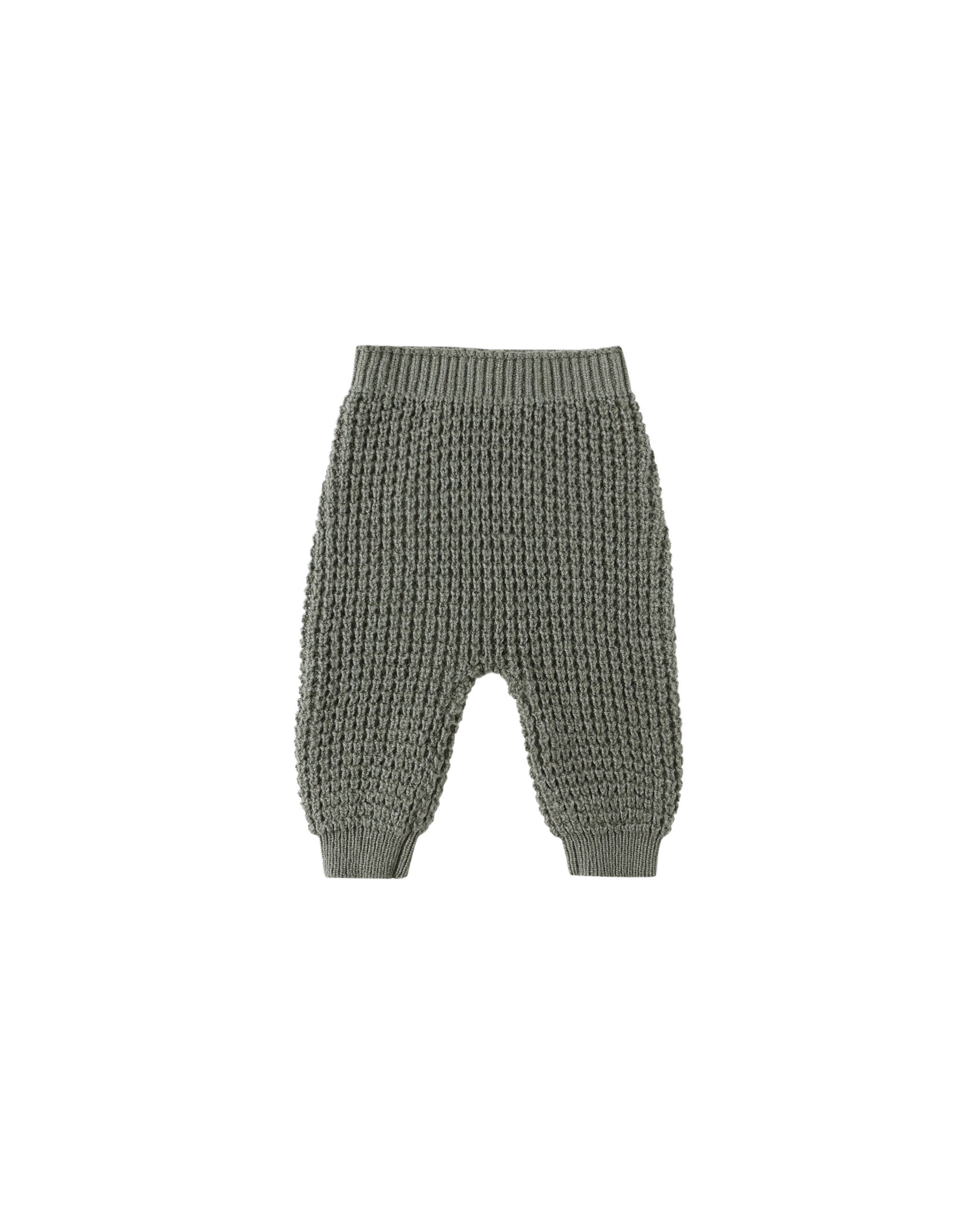 Quincy Mae Chunky Knit Pant | Forest