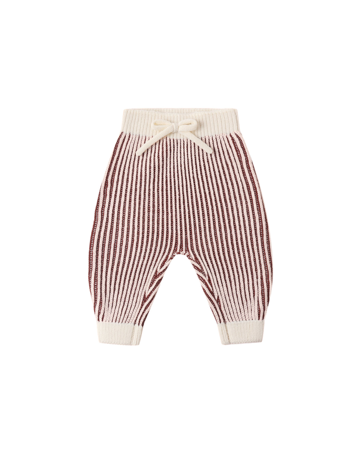 Quincy Mae Chunky Knit Pant | Cherry Stripe