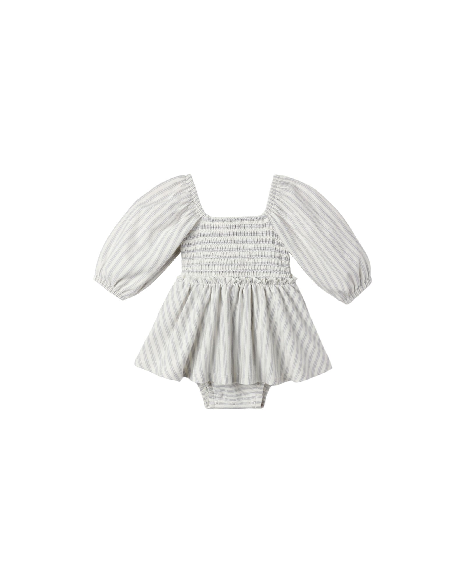 Quincy Mae Laney Romper | Cloud Stripe