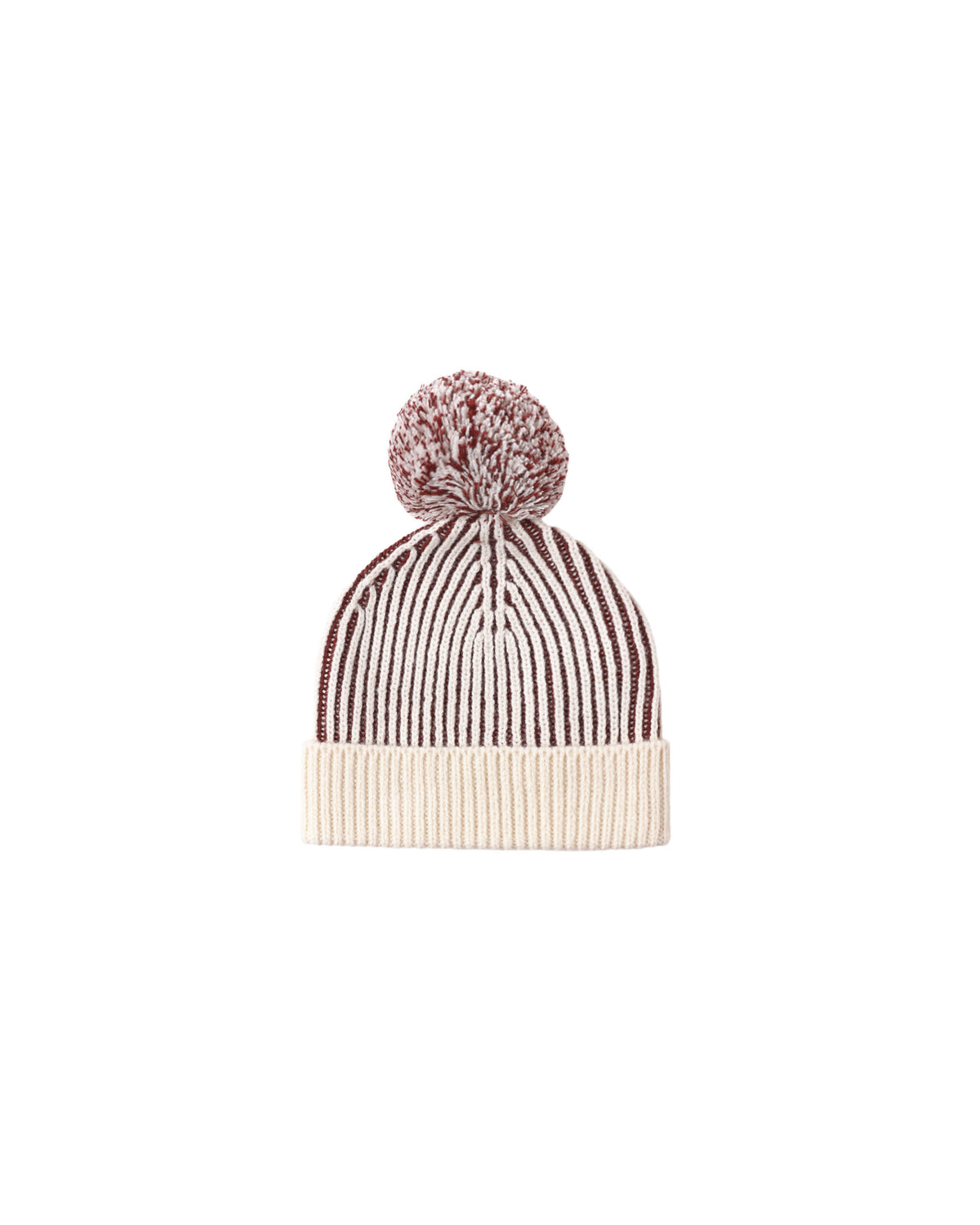 Quincy Mae Beanie Cap | Black Cherry Stripe