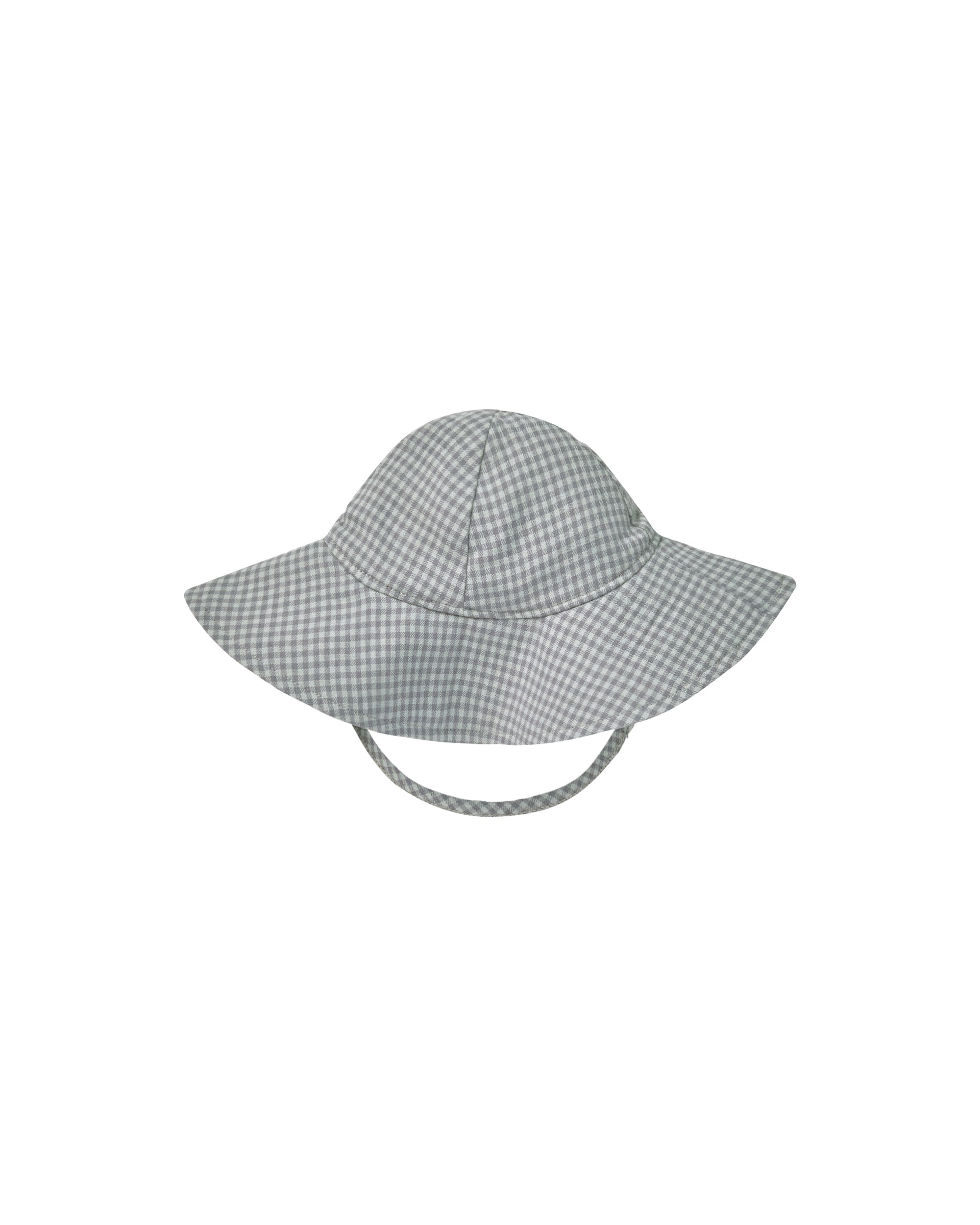 Quincy Mae Woven Sun Hat | Blue Gingham