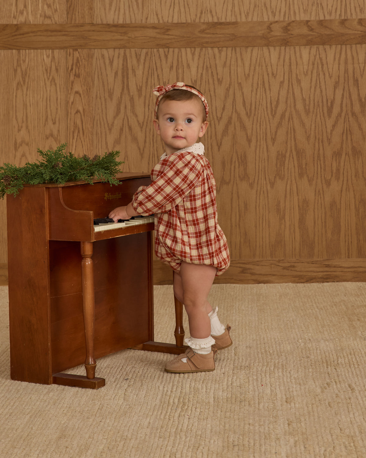 Rylee + Cru Heidi Romper | Red Plaid