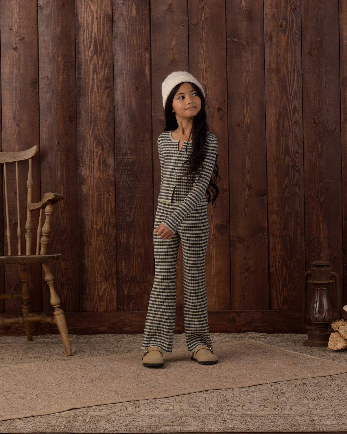 Rylee + Cru Longsleeve Knit Tee | Midnight Stripe