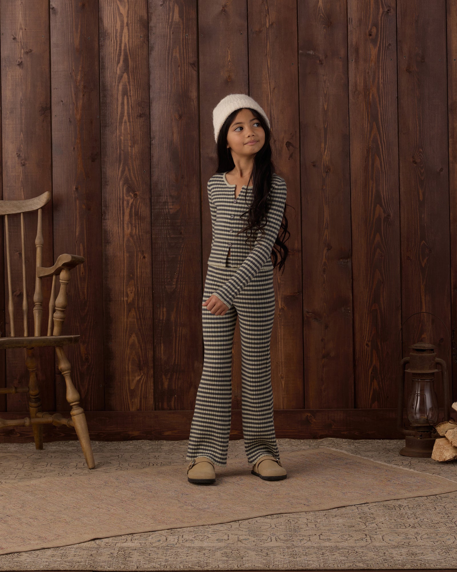 Rylee + Cru Longsleeve Knit Tee | Midnight Stripe