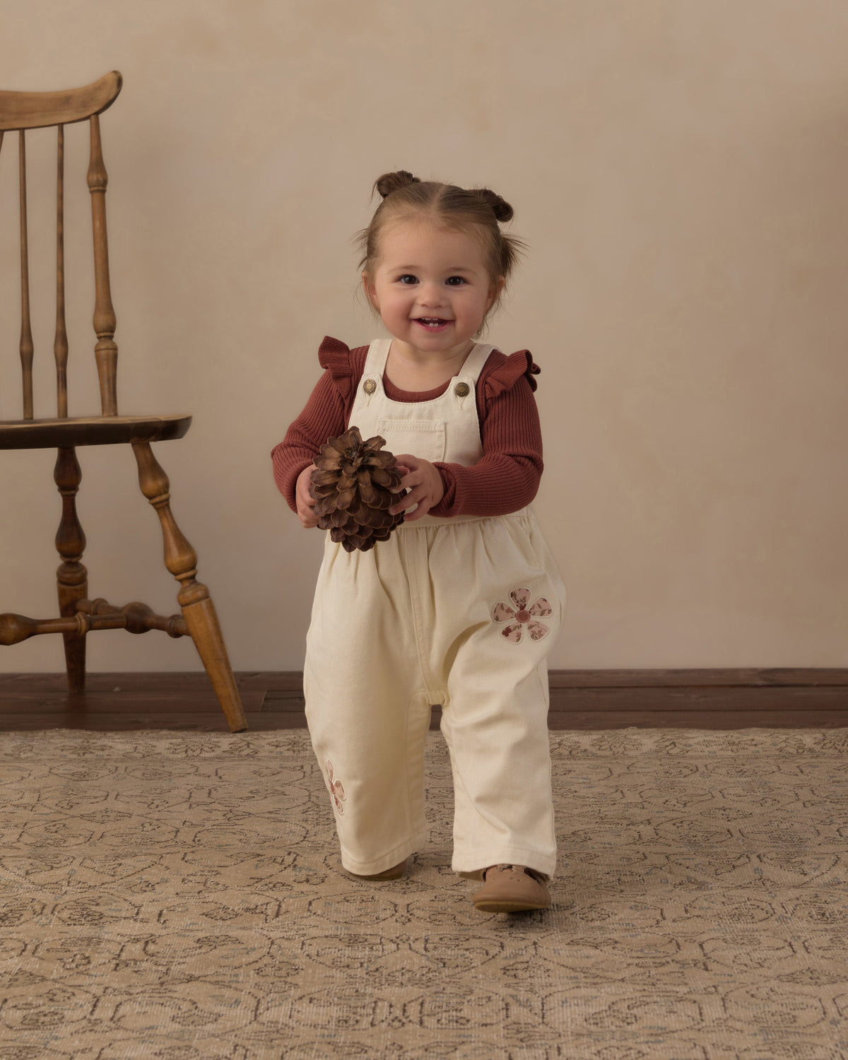 Rylee + Cru Wide Leg Overalls | Daisy Patches