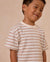 Rylee + Cru  Relaxed Tee | Grapefruit Stripe
