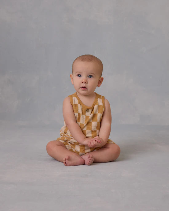 Rylee + Cru Baby Tank Set | Marigold Check Set