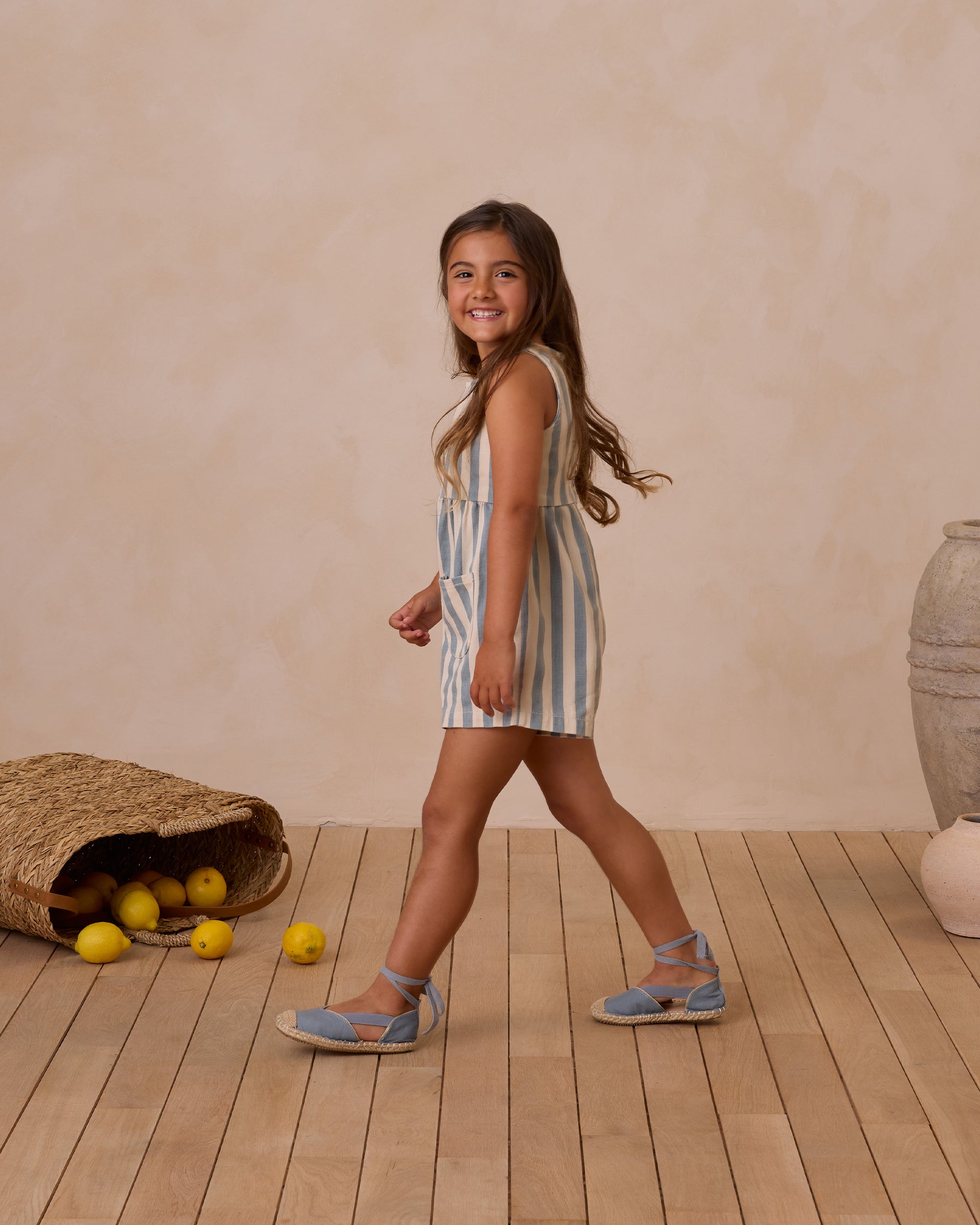 Rylee + Cru Dani Romper | Ocean Stripe
