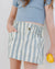 Rylee + Cru Denim Miniskirt | Ocean Stripe
