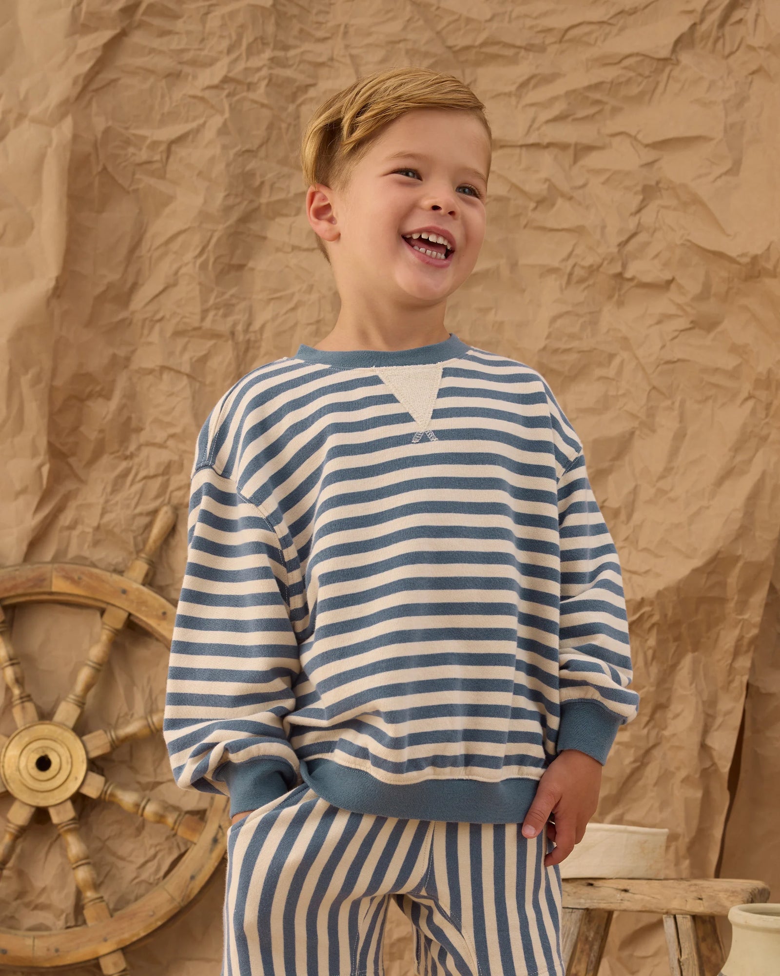 Rylee + Cru Relaxed Short | Marine Stripe