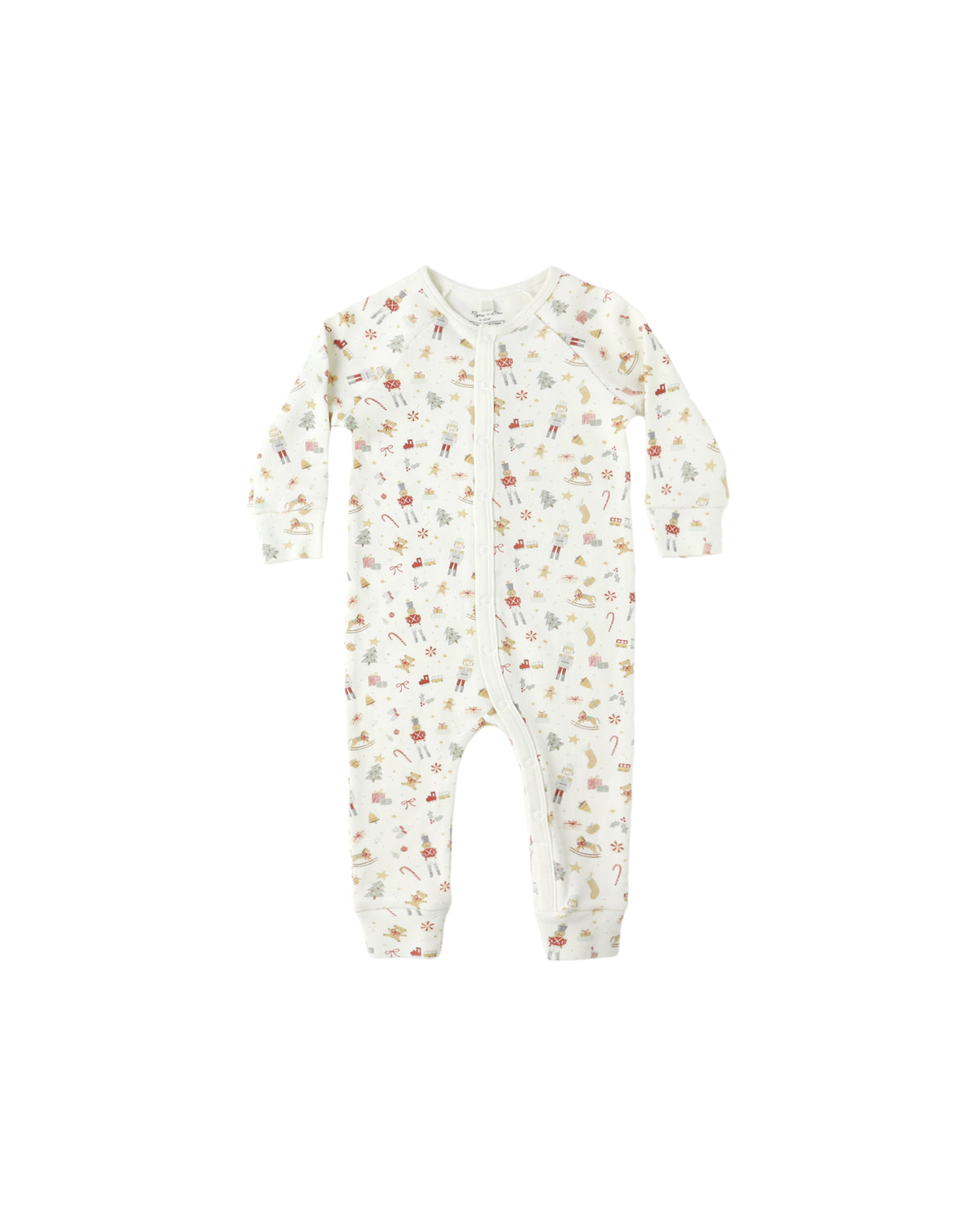 Rylee + Cru Organic Long John Pajamas | Festive