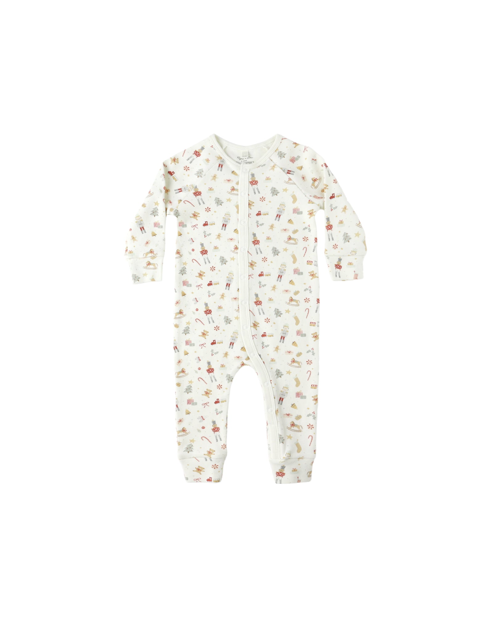 Rylee + Cru Organic Long John Pajamas | Festive