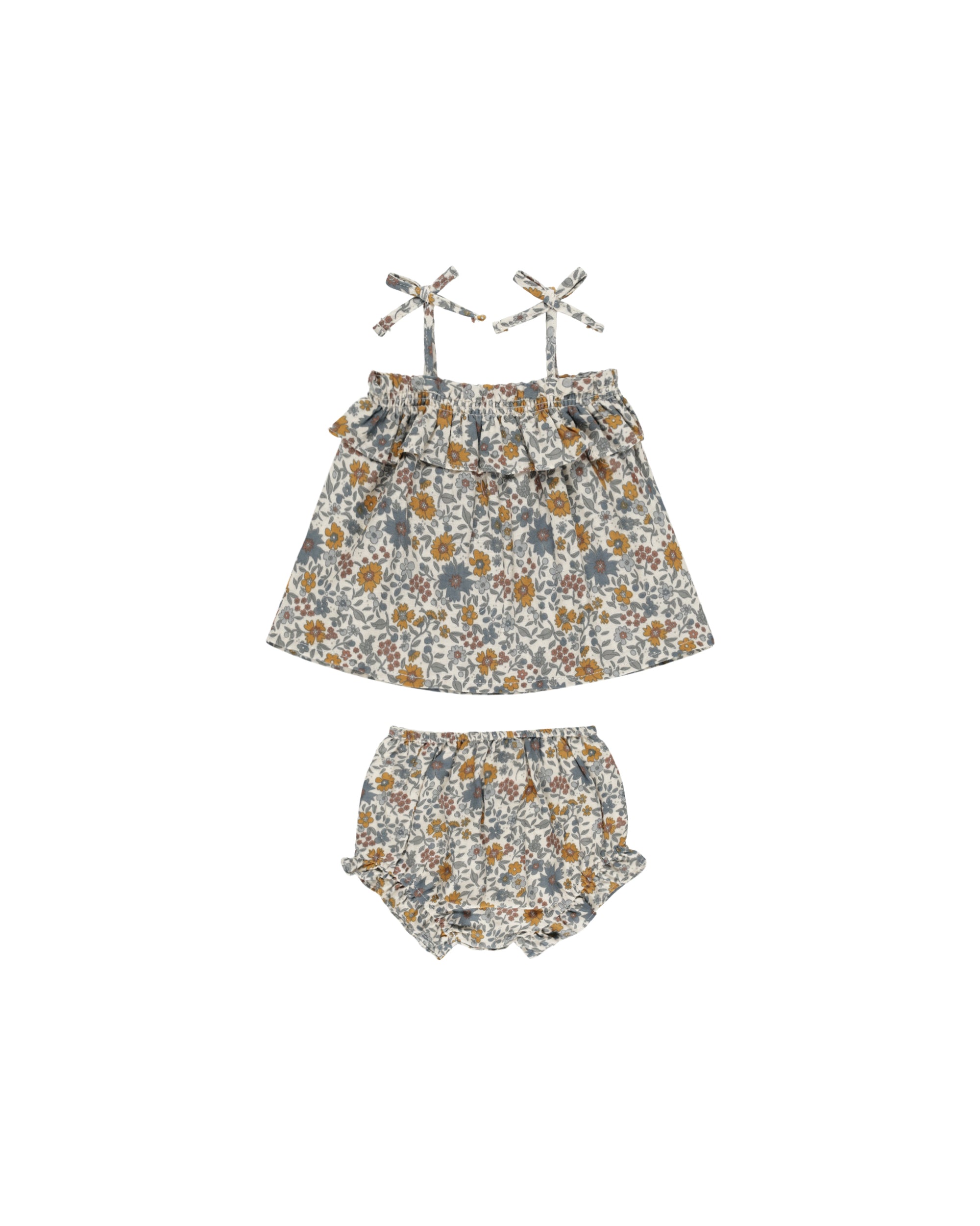 Rylee + Cru Ruffle Tube Top Set | Gardenia