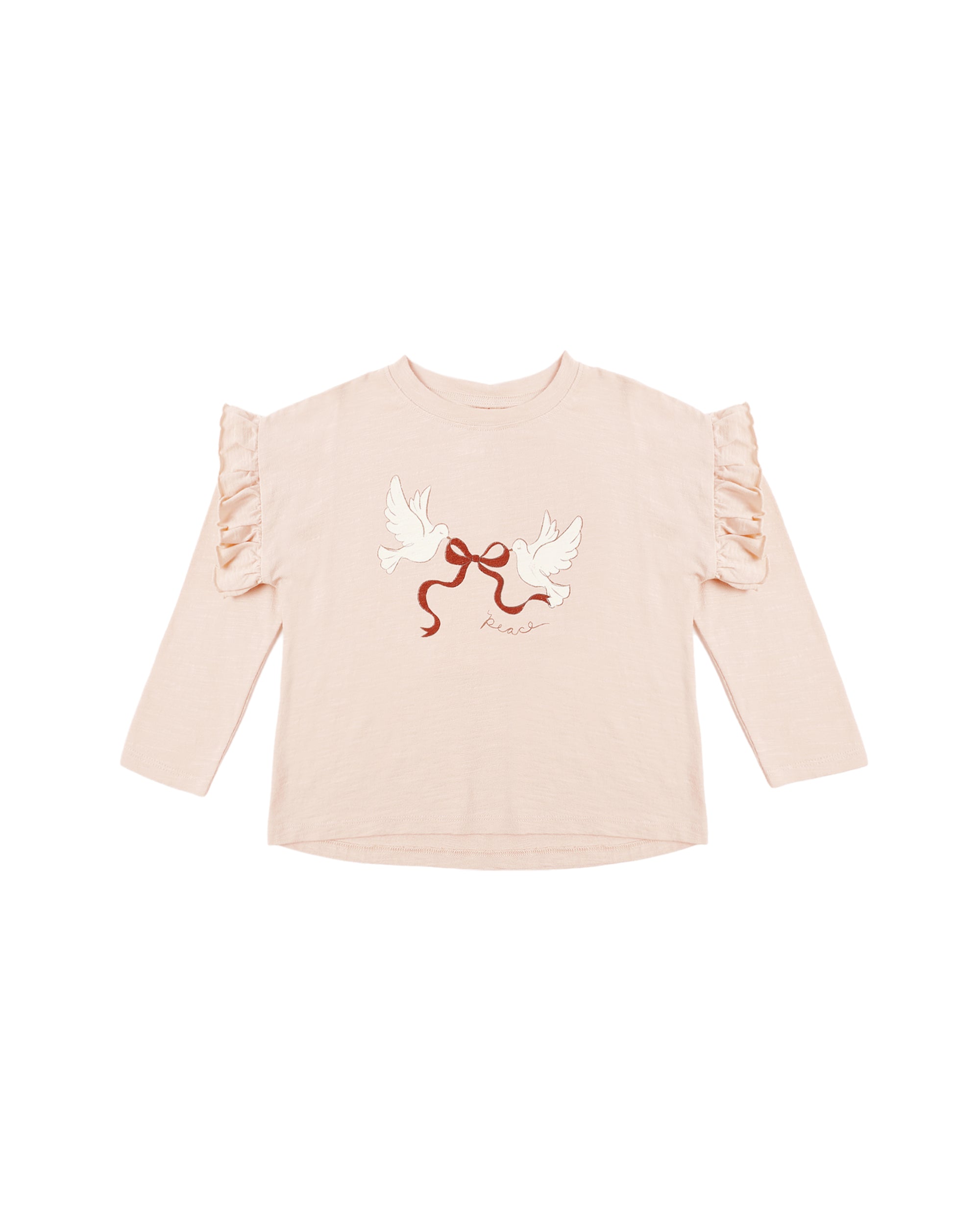 Rylee + Cru Ruffle Long Sleeve Tee | Peace