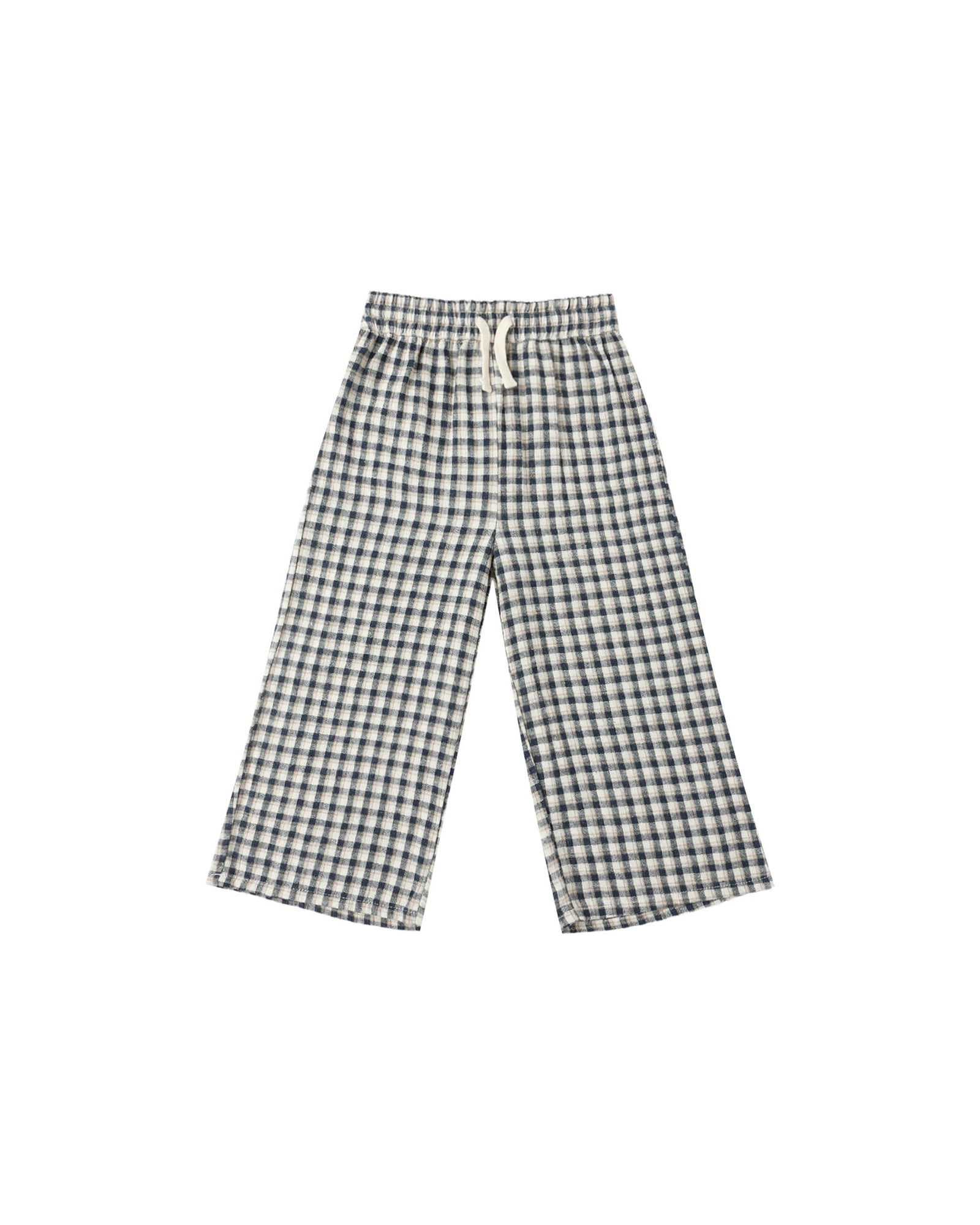 Rylee + Cru Wide Leg Pant | Navy Check