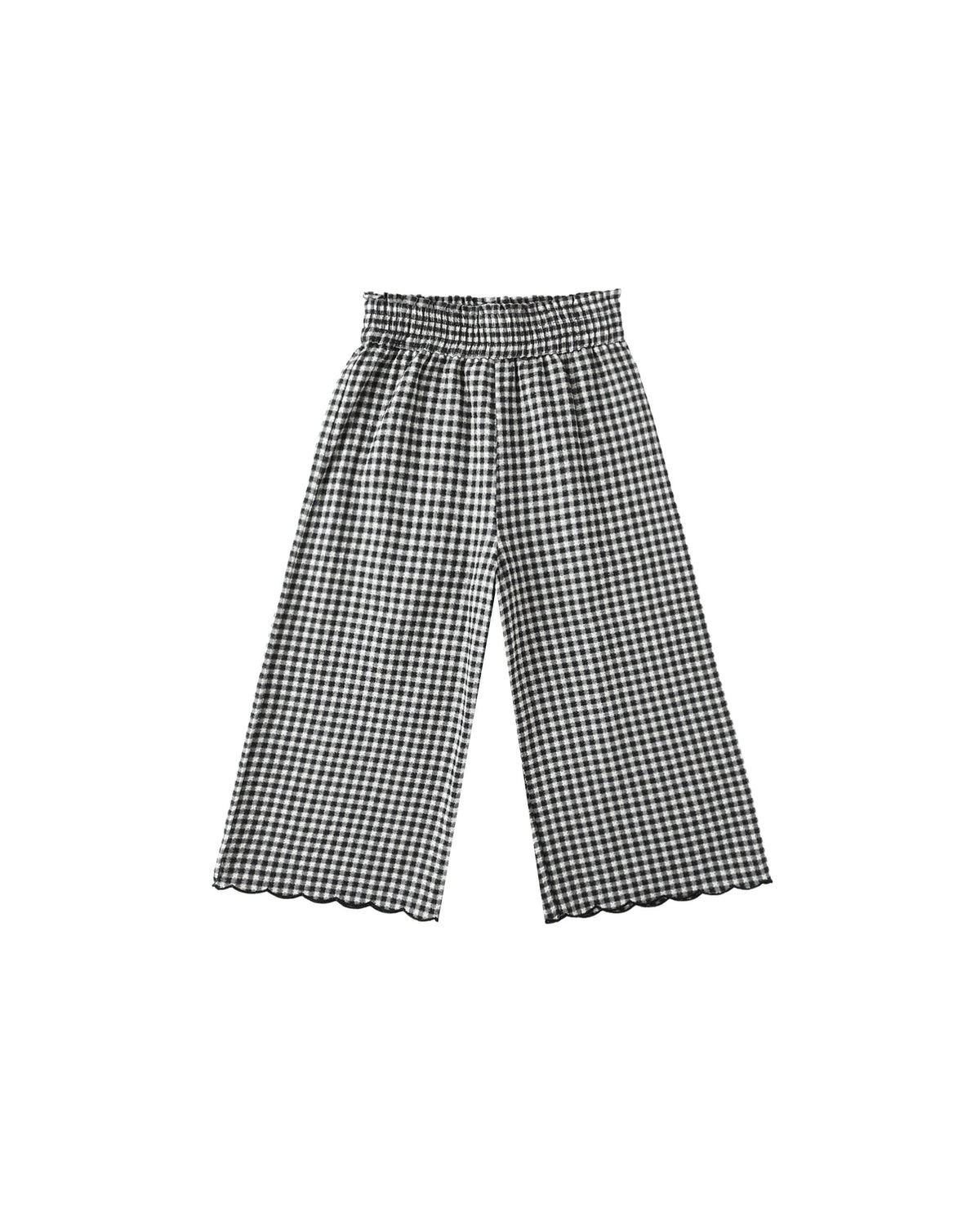 Rylee + Cru Wide Leg Pant | Black Gingham
