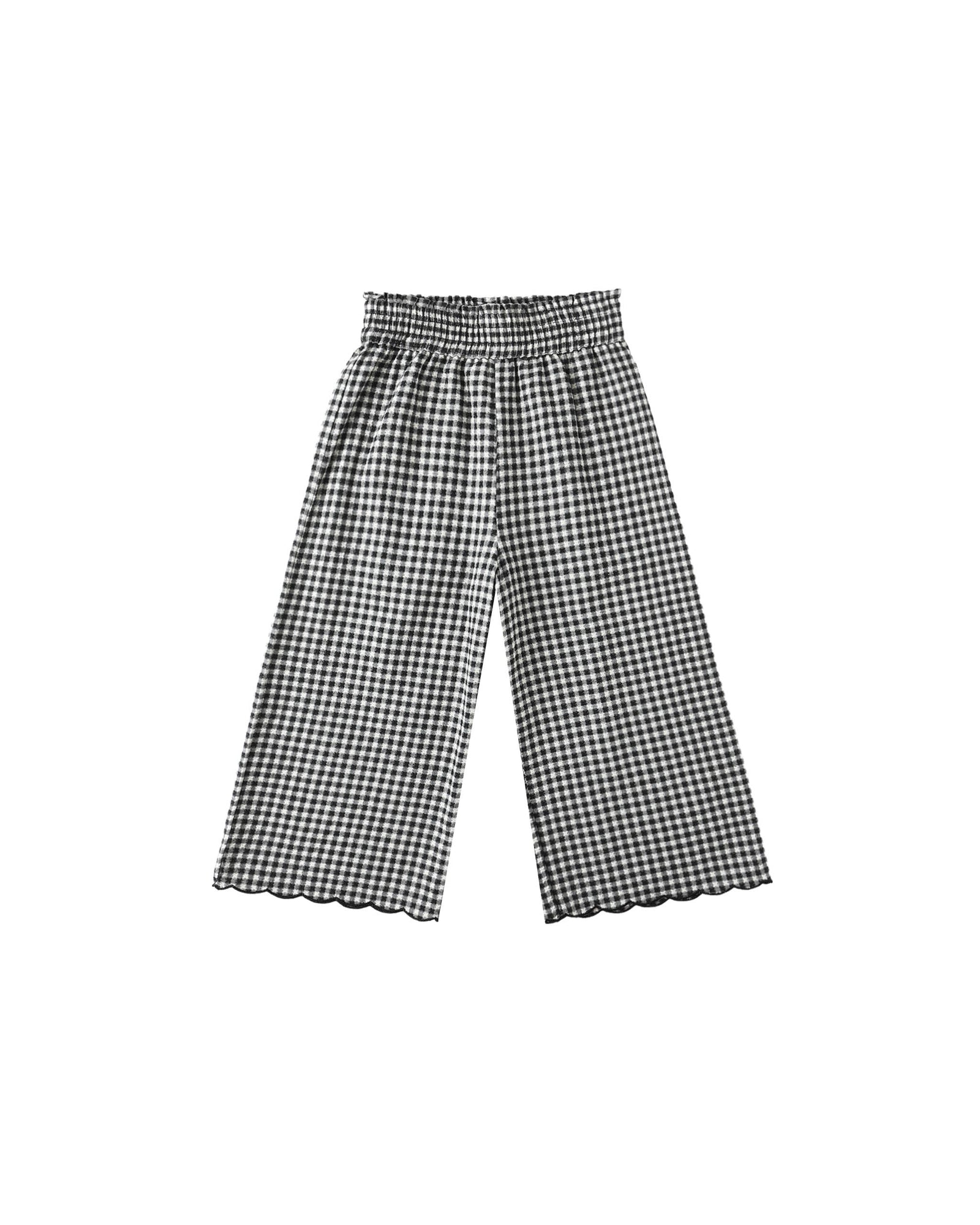 Rylee + Cru Wide Leg Pant | Black Gingham