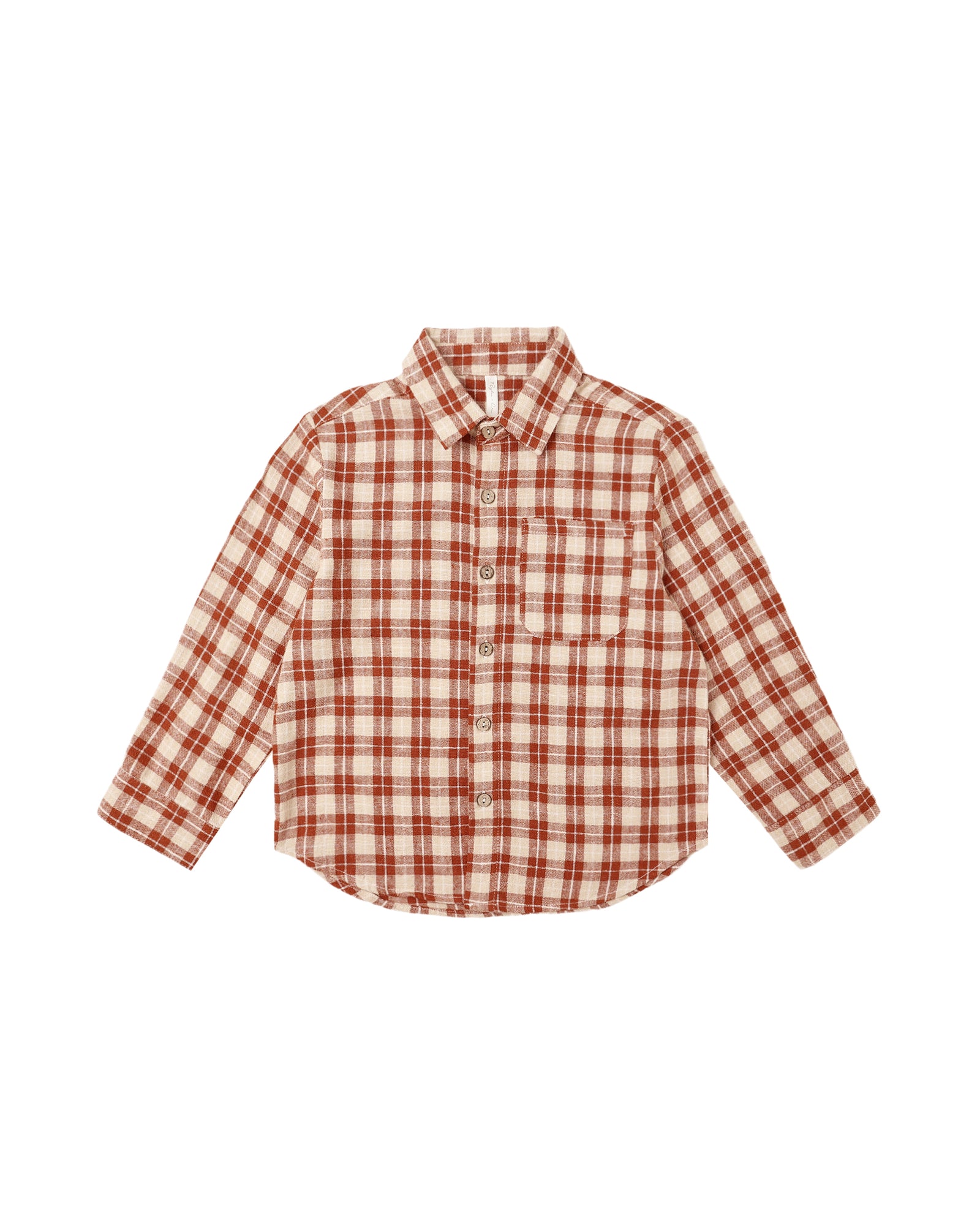 Rylee + Cru Collared Long Sleeve Shirt | Red Plaid