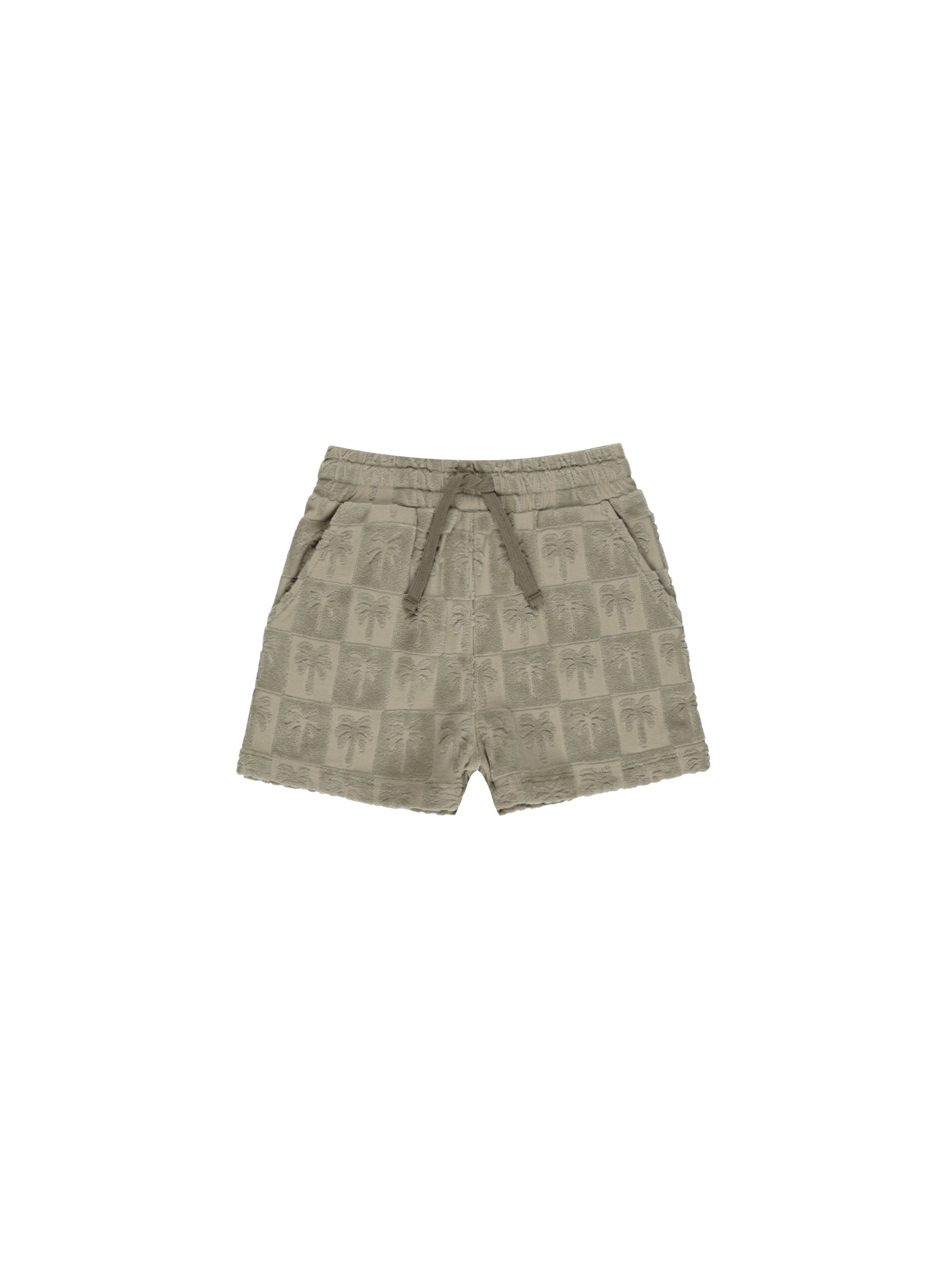 Rylee + Cru Palm Check Relaxed Shorts