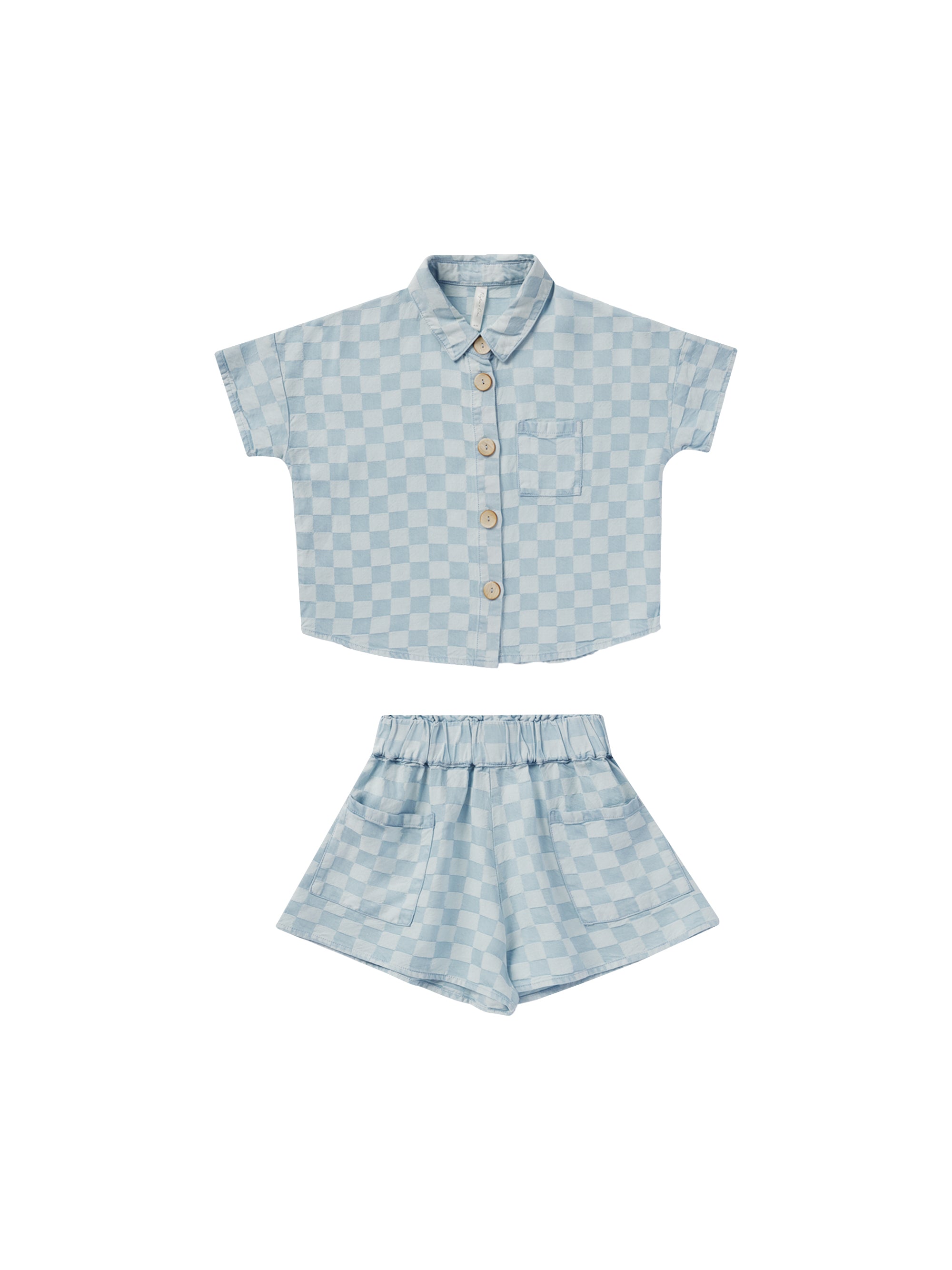 Rylee + Cru Kelli Set | Blue Check