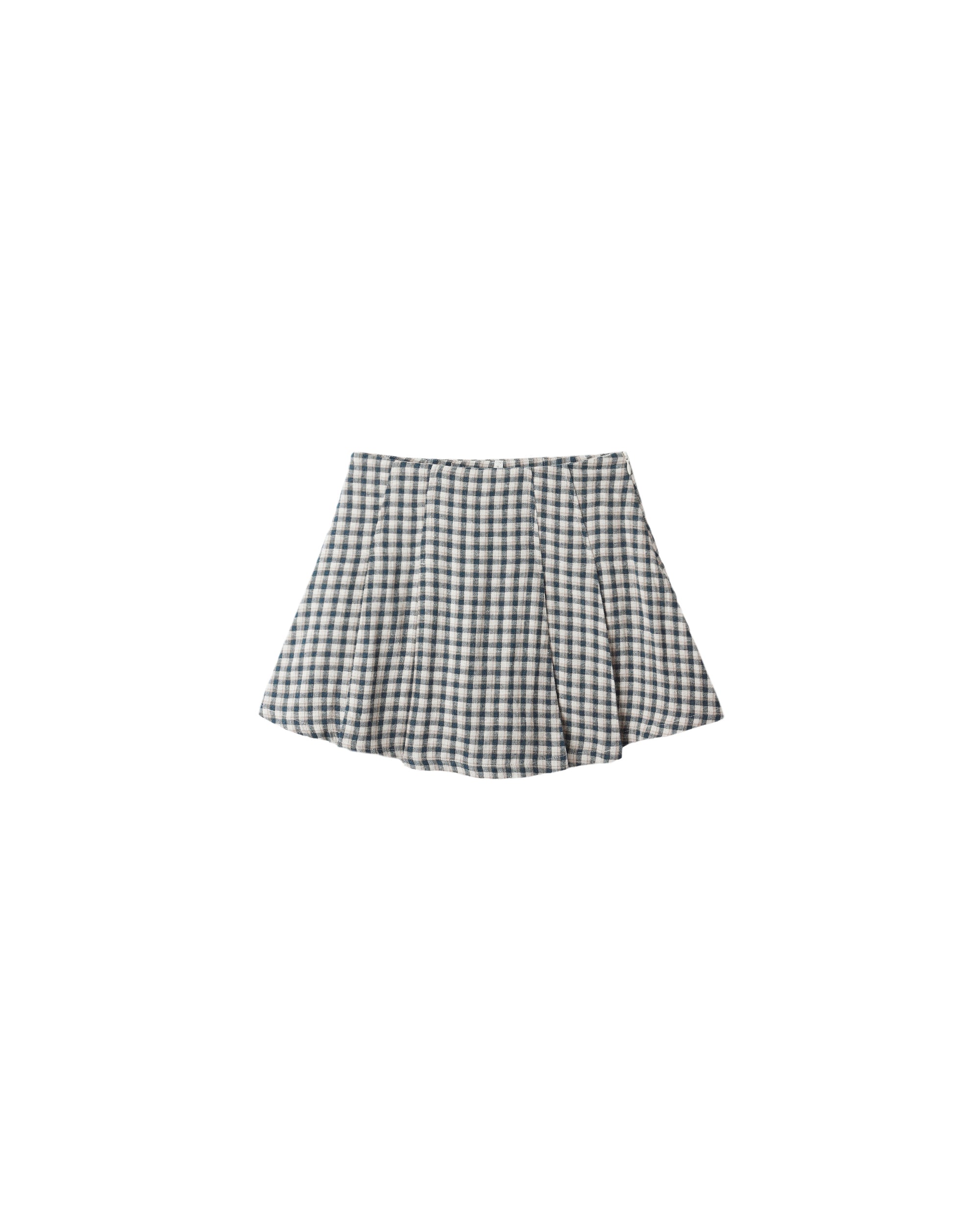 Rylee + Cru Pleated Miniskirt | Navy Check