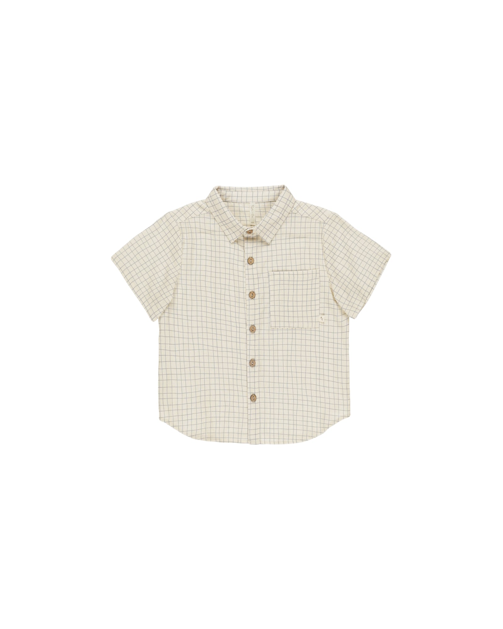 Rylee + Cru Collared Short Sleeve Shirt | Grid
