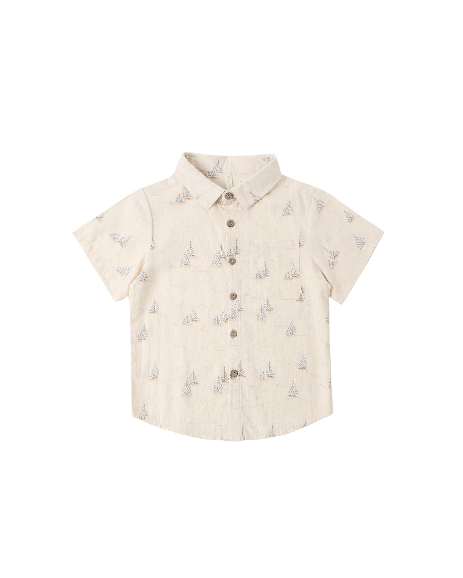 Rylee + Cru Collared Short Sleeve Shirt | Sail