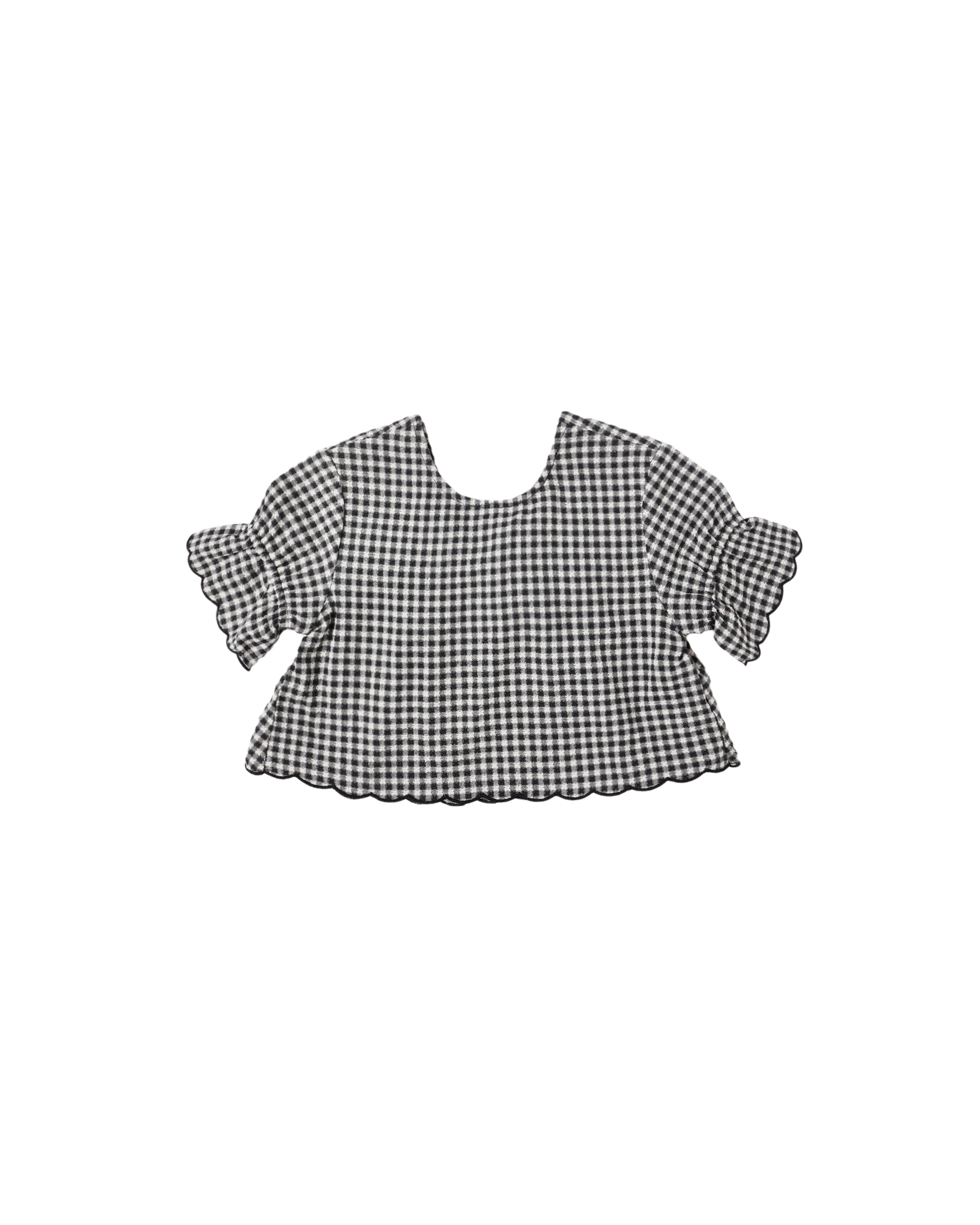 Rylee + Cru Francie Blouse | Black Gingham