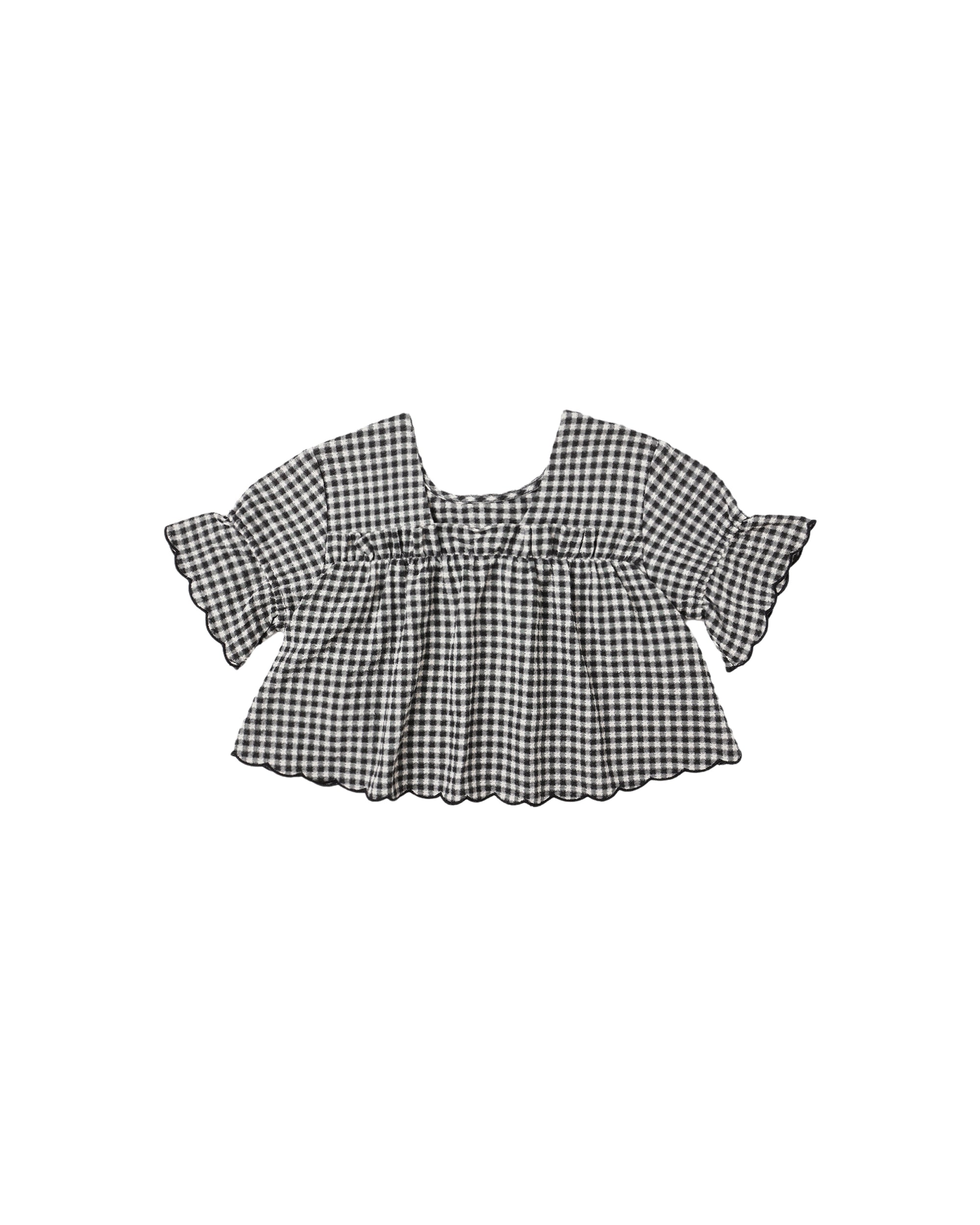 Rylee + Cru Francie Blouse | Black Gingham