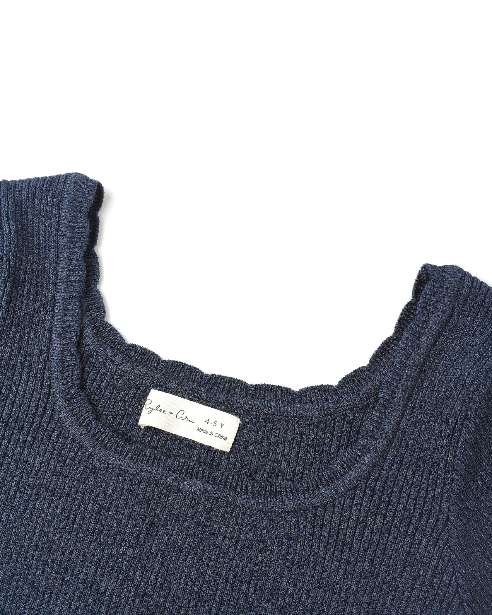 Rylee + Cru Scallop Tee | Navy