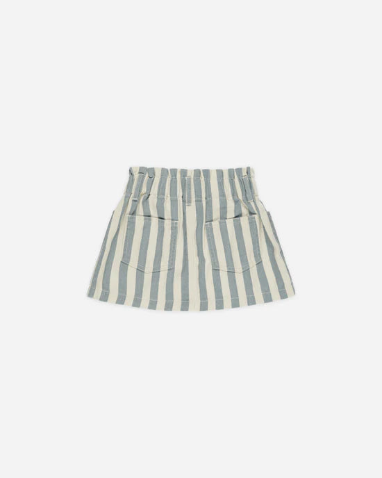 Rylee + Cru Denim Miniskirt | Ocean Stripe