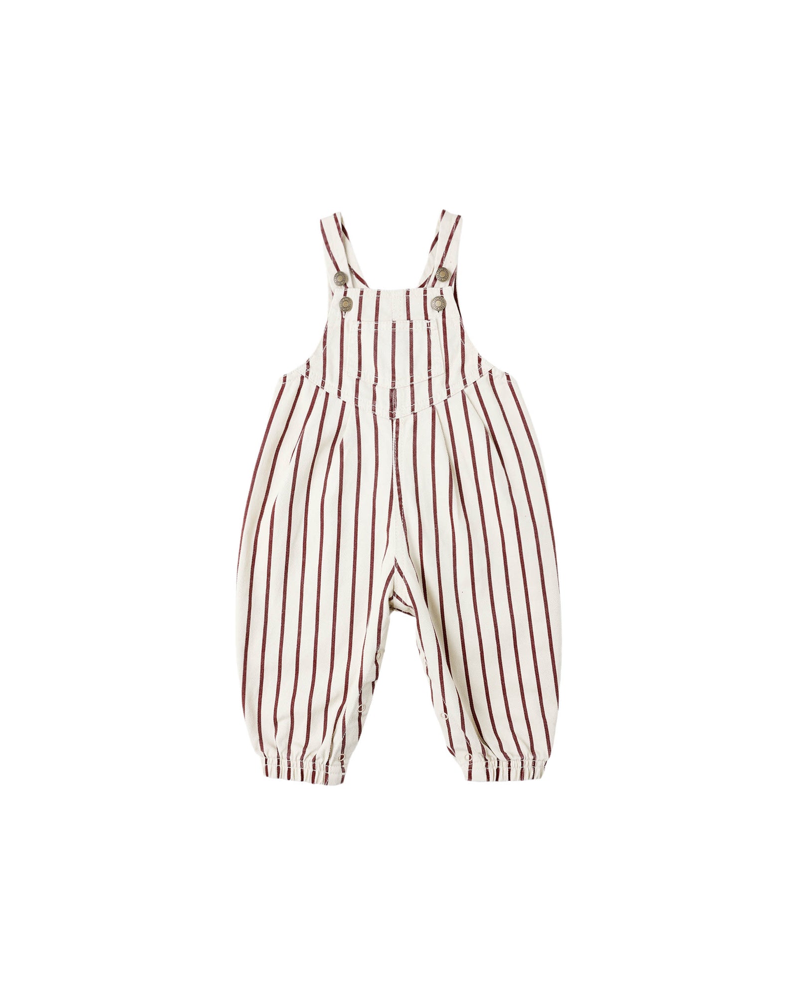 Rylee + Cru Vintage Overall | Burgundy Stripe