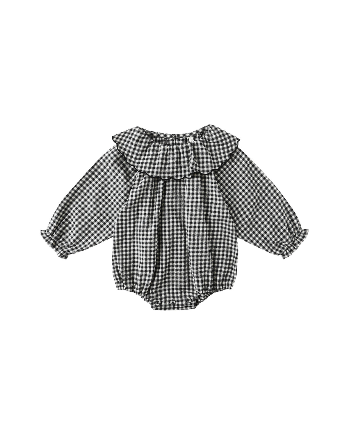Rylee + Cru Colette Romper | Black Gingham
