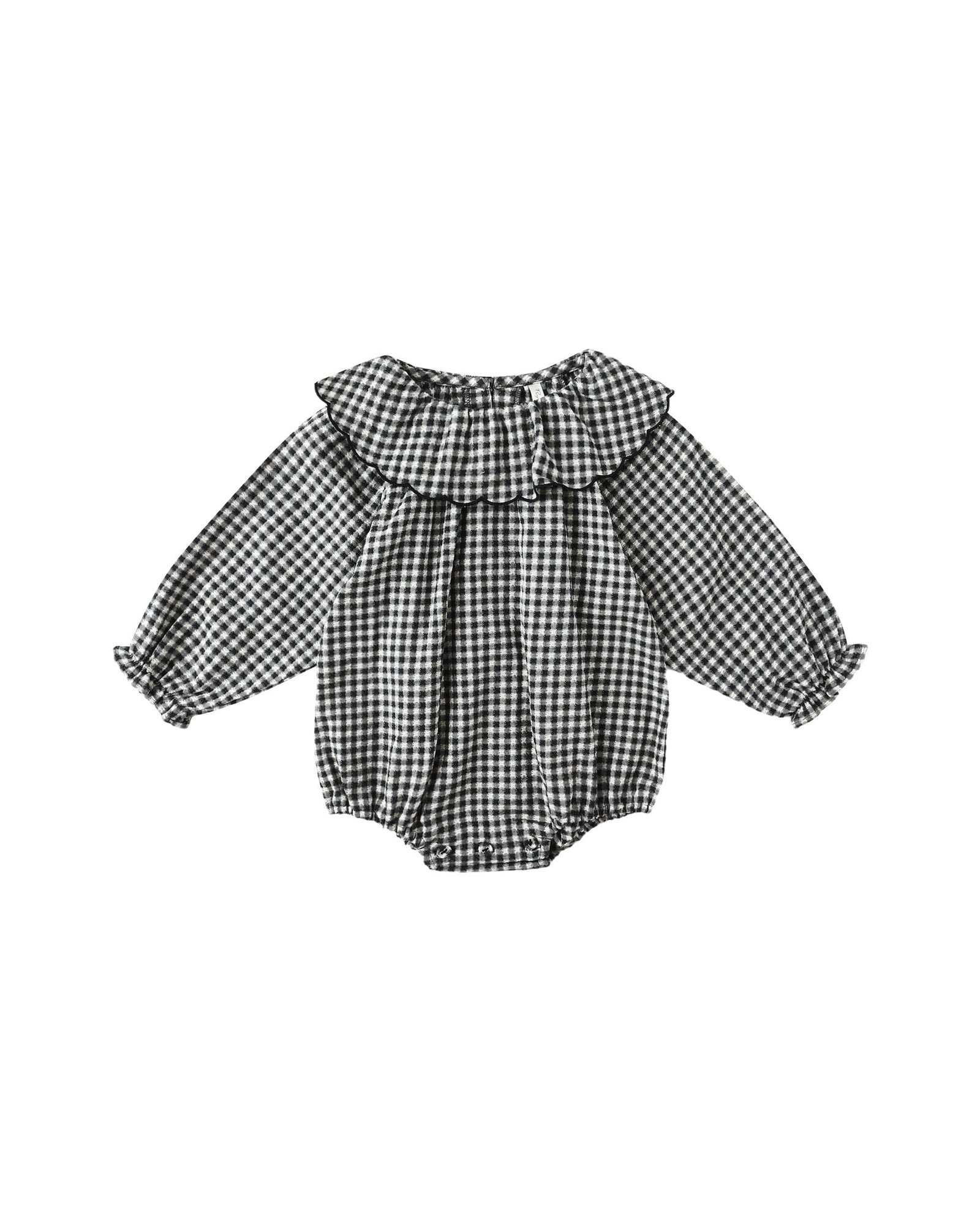 Rylee + Cru Colette Romper | Black Gingham