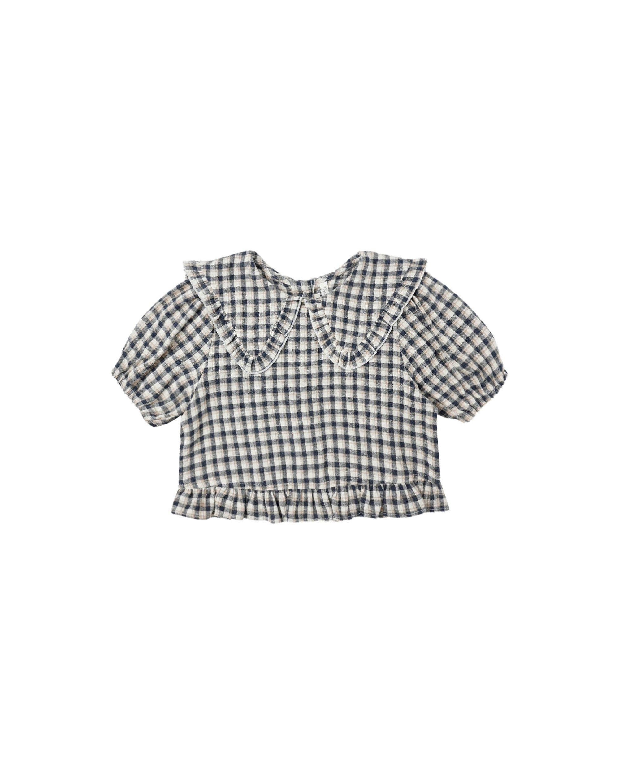 Rylee + Cru Prairie Blouse | Navy Check