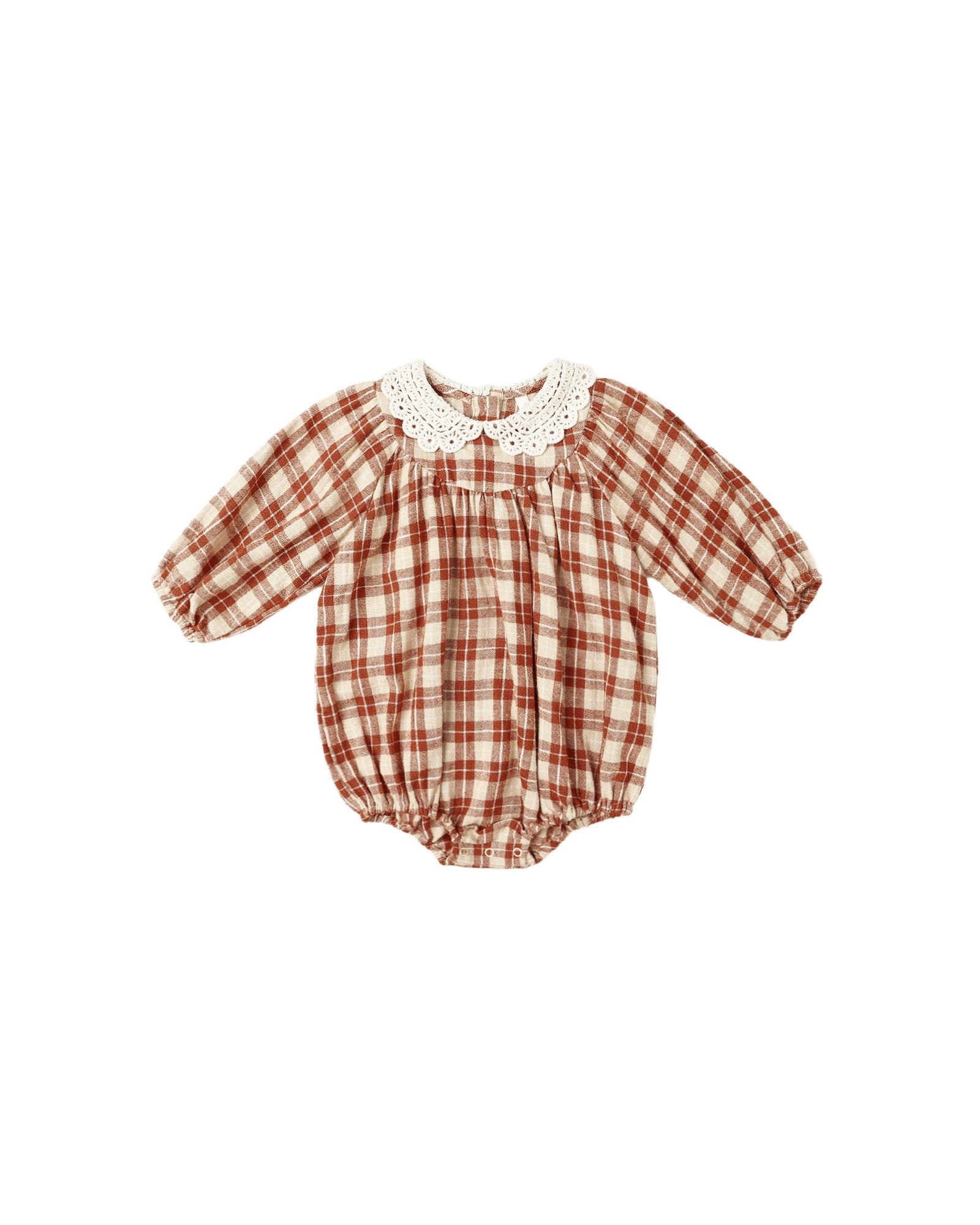 Rylee + Cru Heidi Romper | Red Plaid