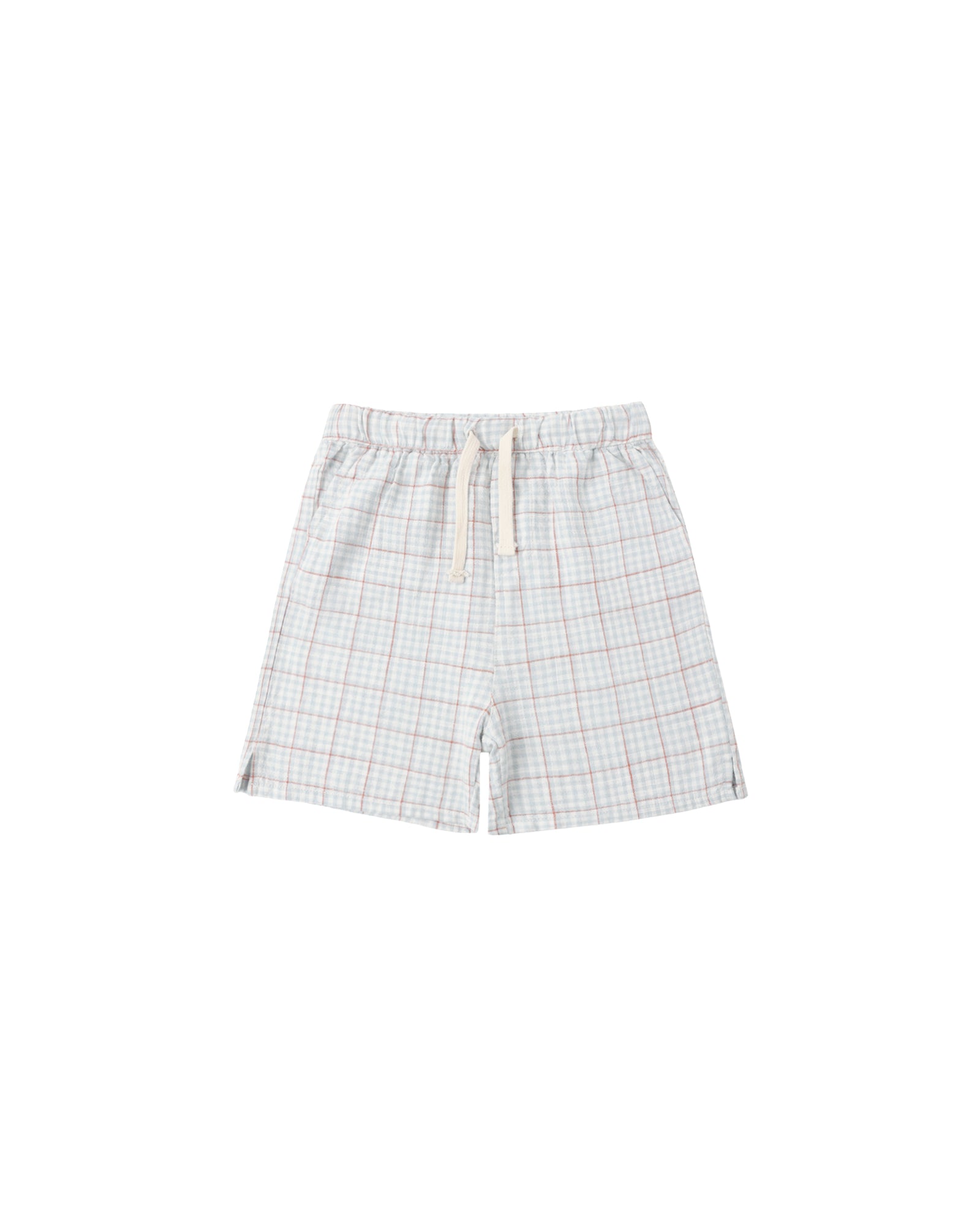 Rylee + Cru Perry Short | Light Blue Plaid