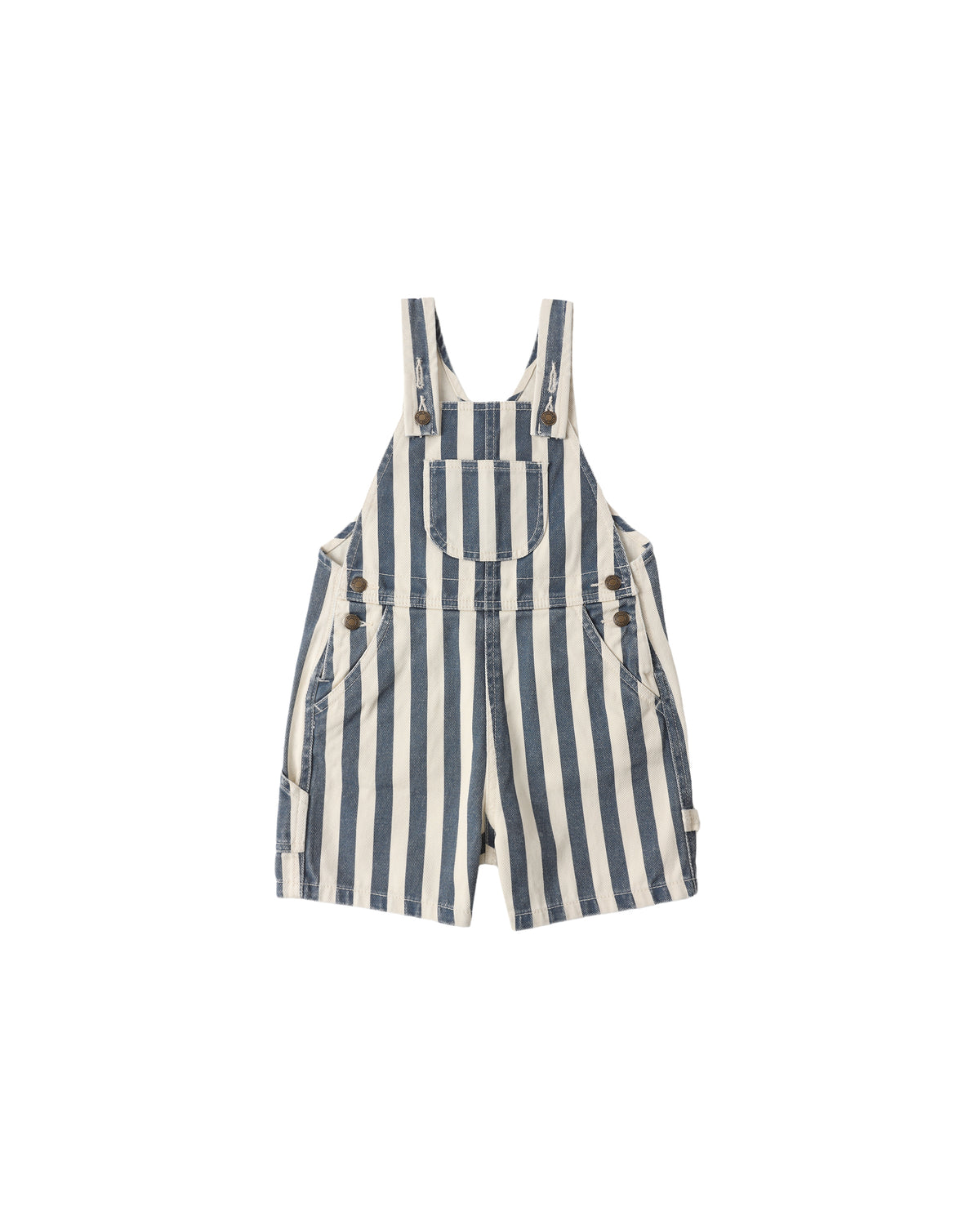 Rylee + Cru Denim Shortall | Navy Stripe