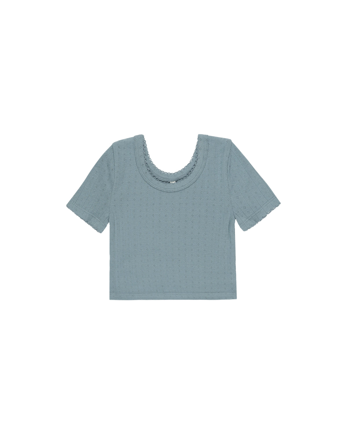 Rylee + Cru Pointelle Tee | Ocean