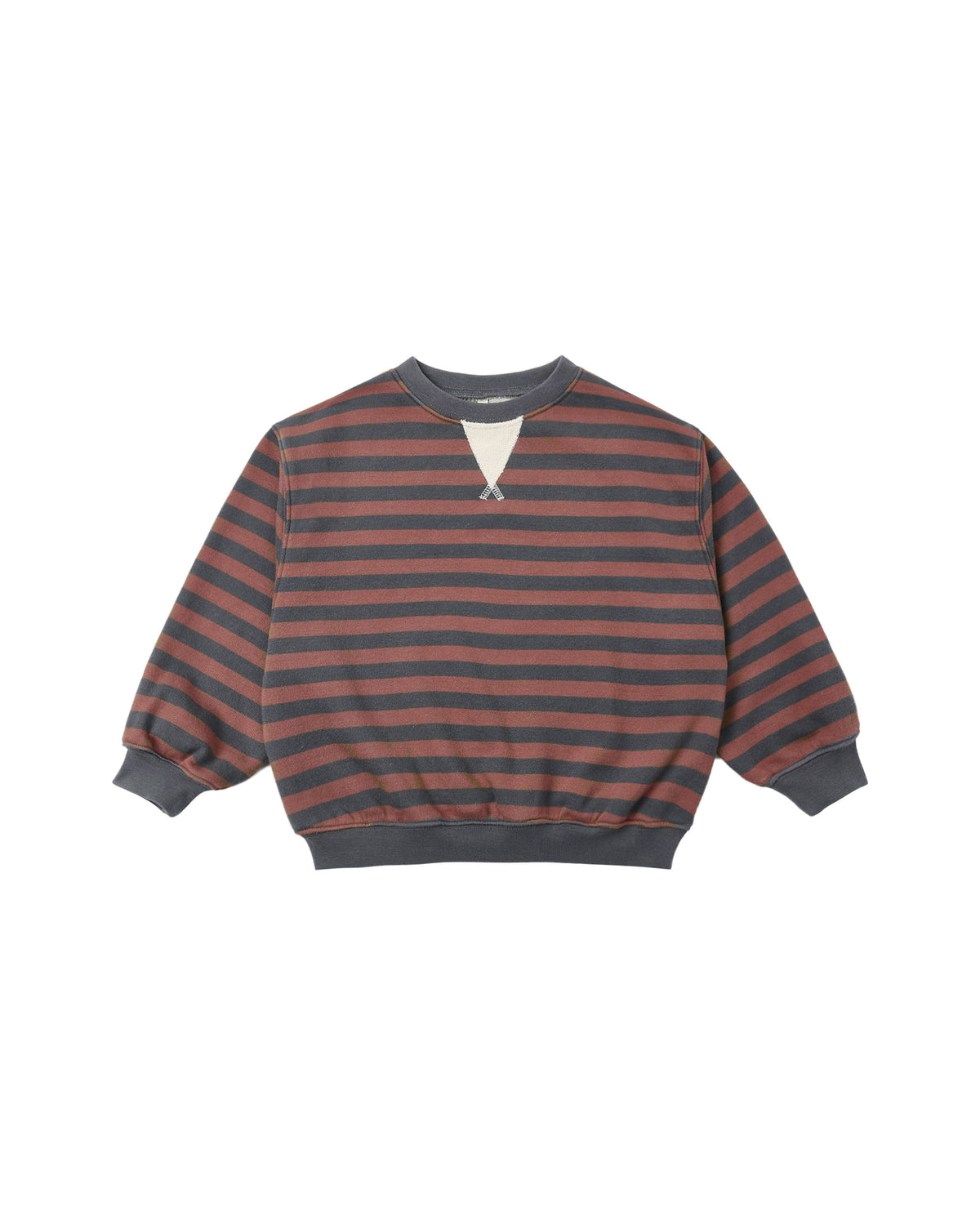 Rylee + Cru Oversized Crewneck | Mulberry Stripe
