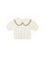 Rylee + Cru Pointelle Collared Top | Natural