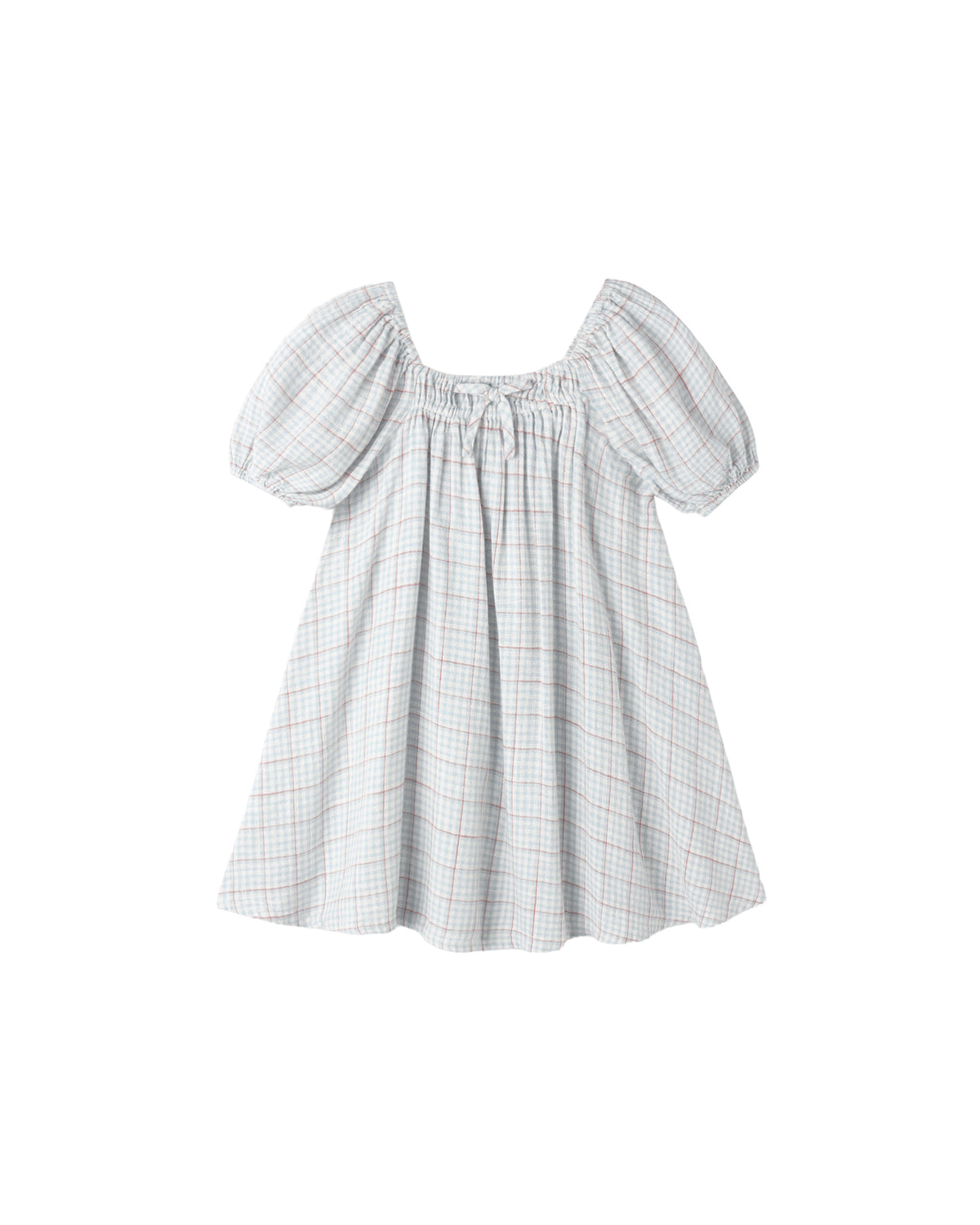 Rylee + Cru Sabrina Mini Dress | Light Blue Plaid