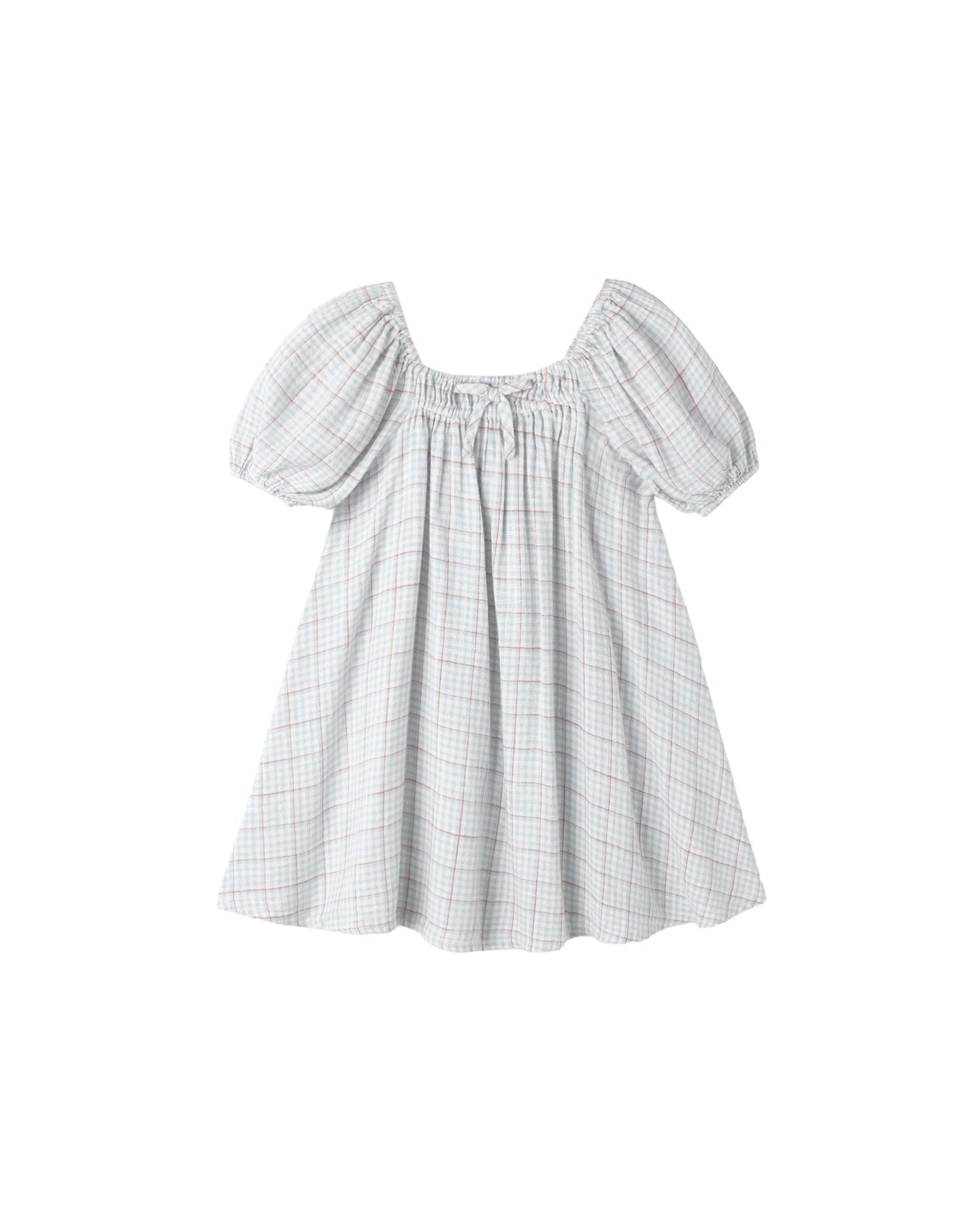 Rylee + Cru Sabrina Mini Dress | Light Blue Plaid