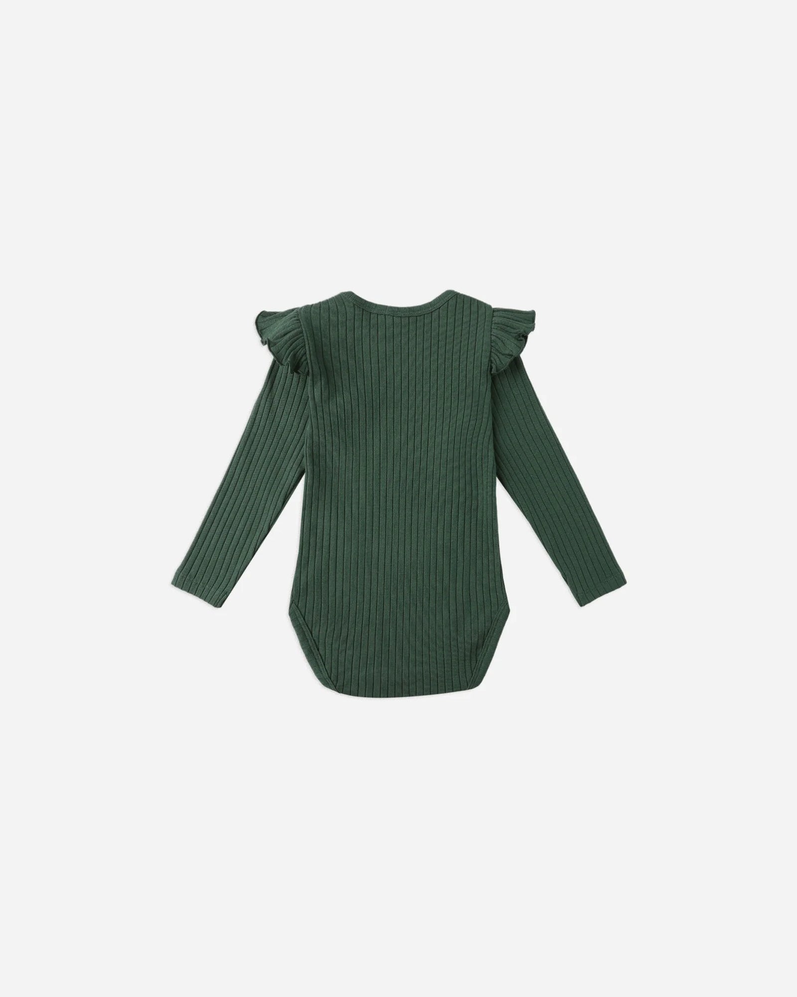 Shoulder Ruffle Bodysuit | Green