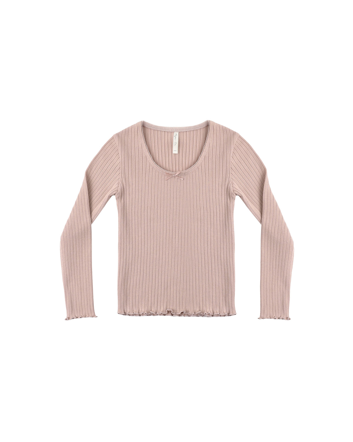 Rylee + Cru Ribbed Longsleeve Tee | Rosewood
