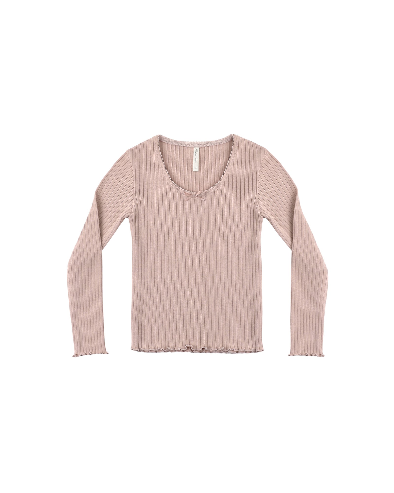 Rylee + Cru Ribbed Longsleeve Tee | Rosewood